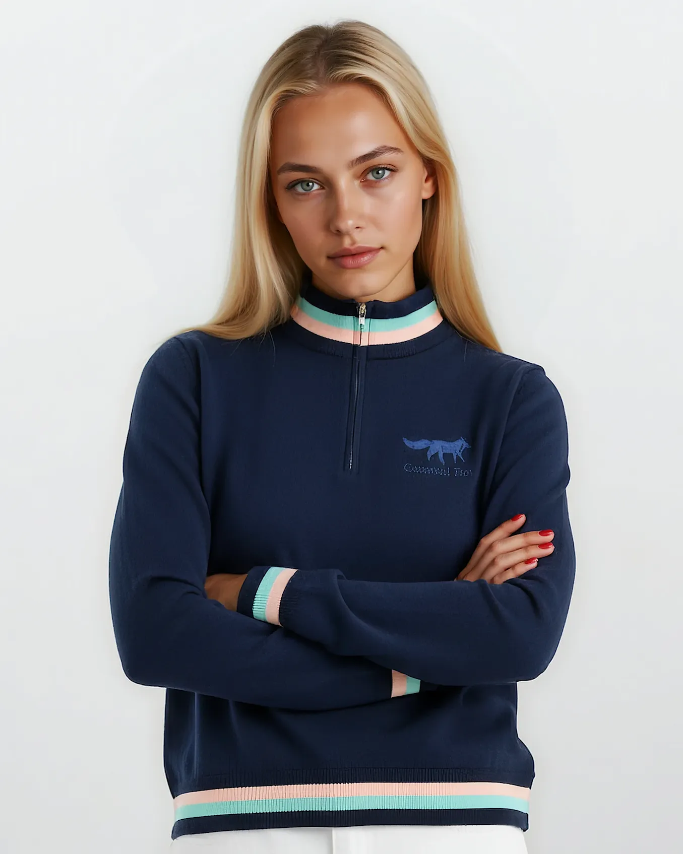 Knitted Quarter Zip | Navy sold by Cotswold Fox product image thumbnail 3