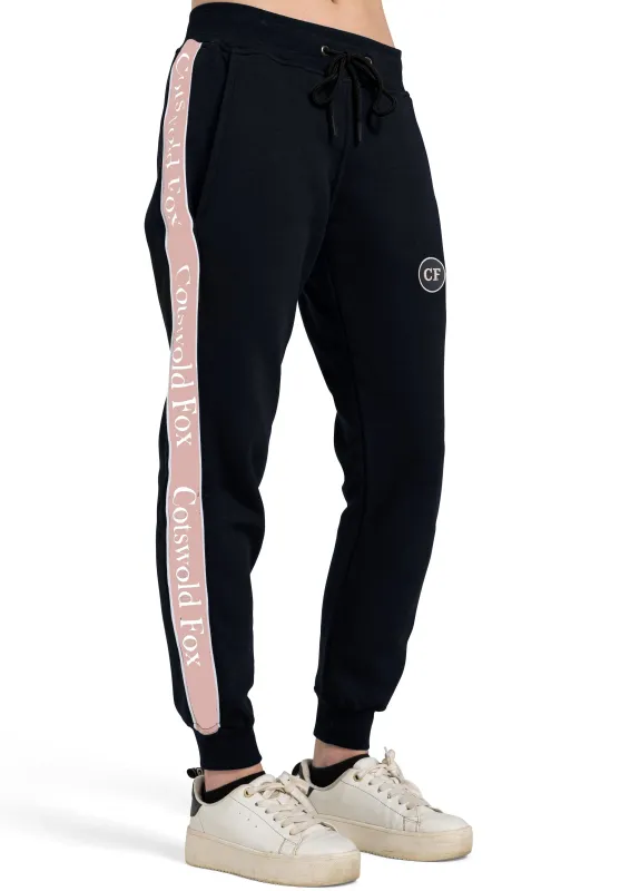 Unisex Cheltenham Joggers | Black & Pink sold by Cotswold Fox