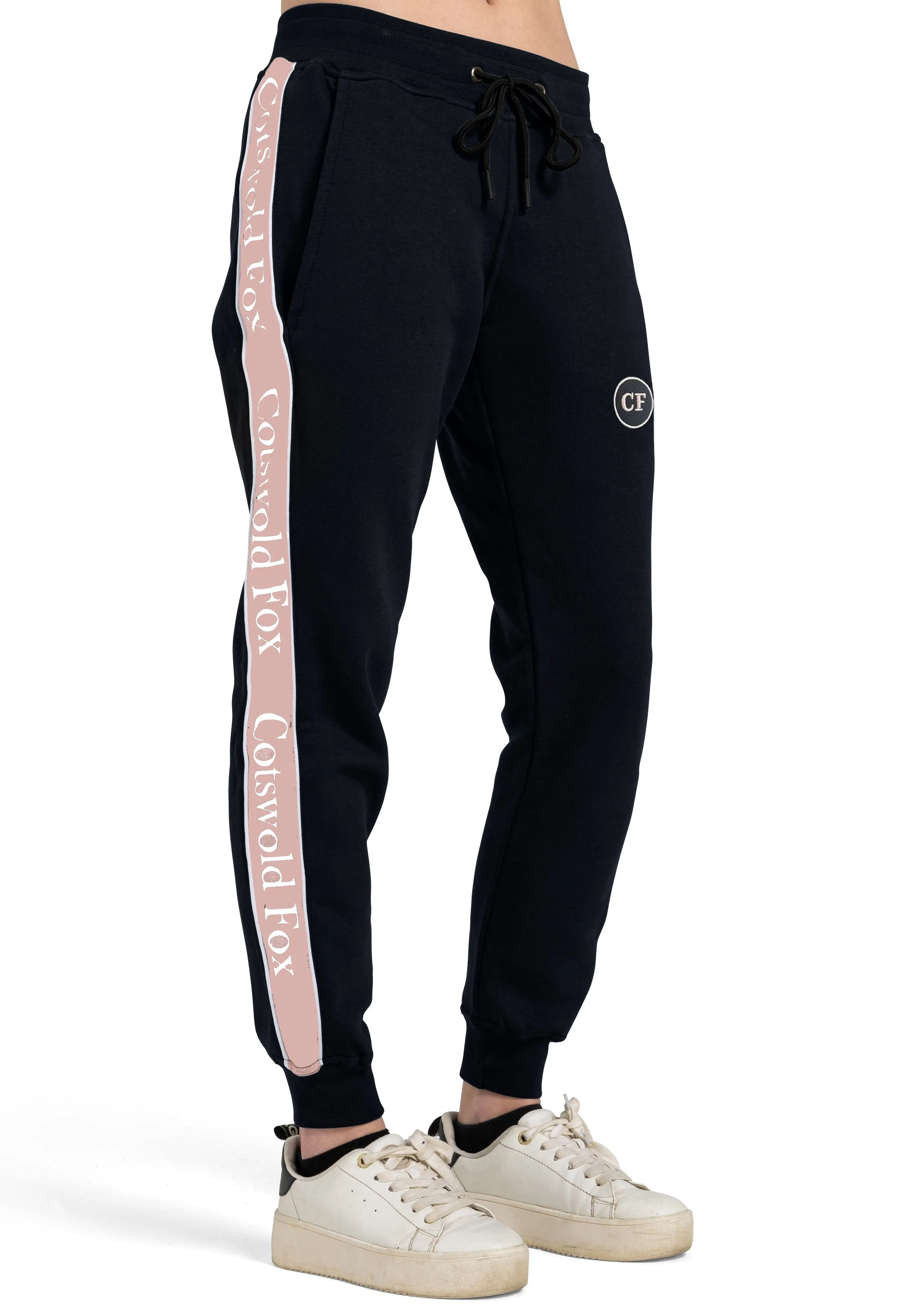Unisex Cheltenham Joggers | Black & Pink sold by Cotswold Fox