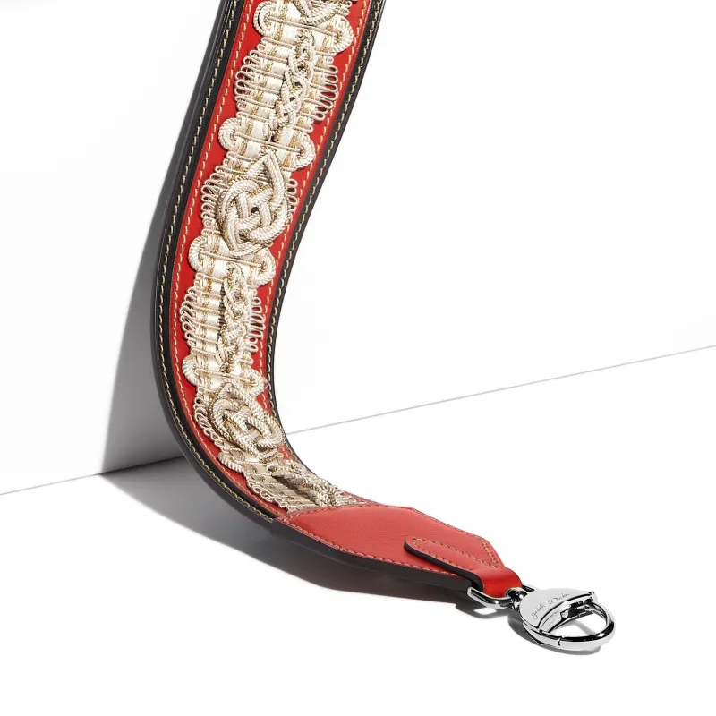 Diderot Passementerie Strap Coquelicot Palladium sold by Joseph Duclos
