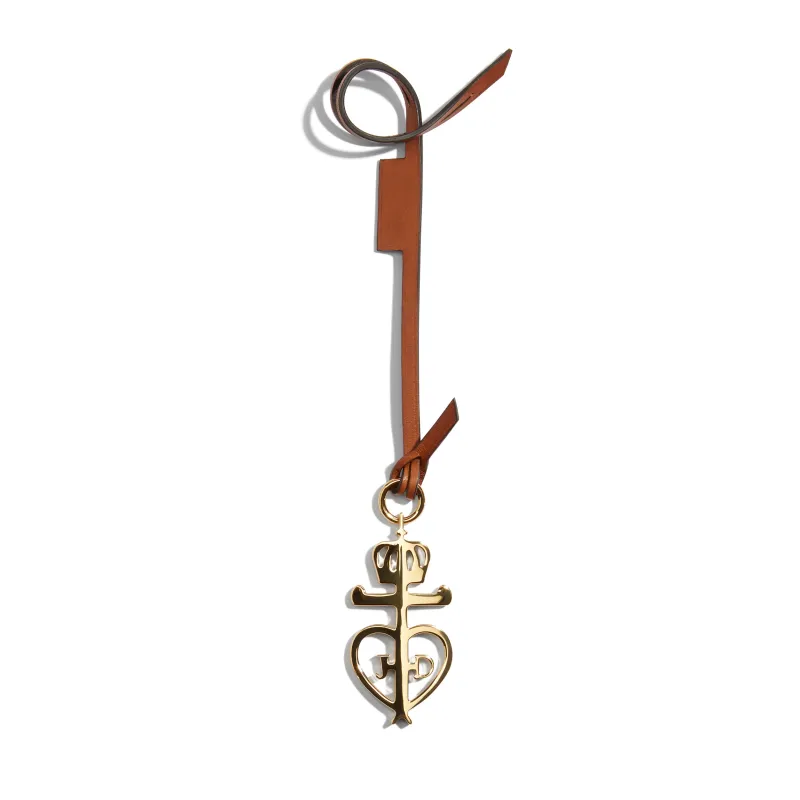 Lectoure Bag Charm in Châtaignier Héritage leather sold by Joseph Duclos