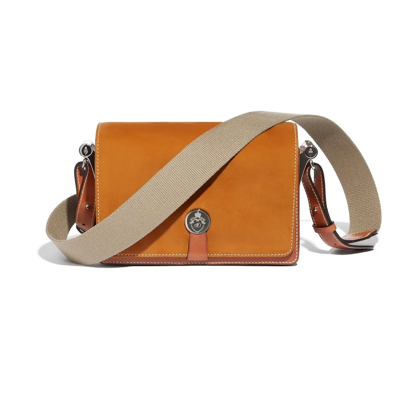 Saint-Clair Messenger in Miel Arpège leather sold by Joseph Duclos