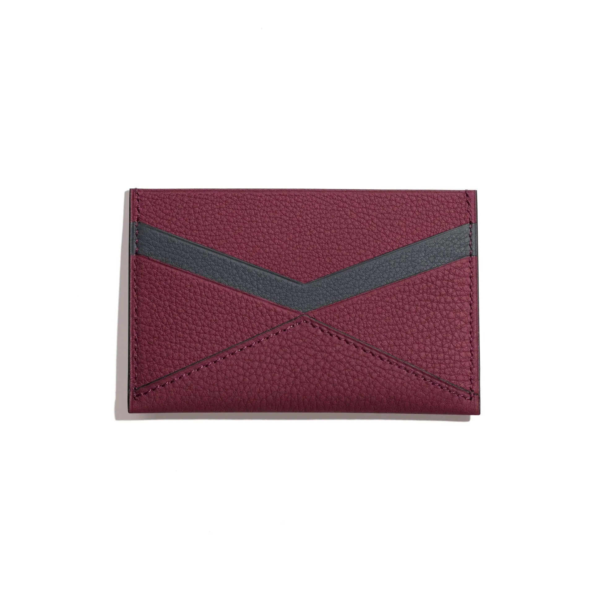 Fontélie Cardholder in Aubergine Concerto leather sold by Joseph Duclos product image thumbnail 2
