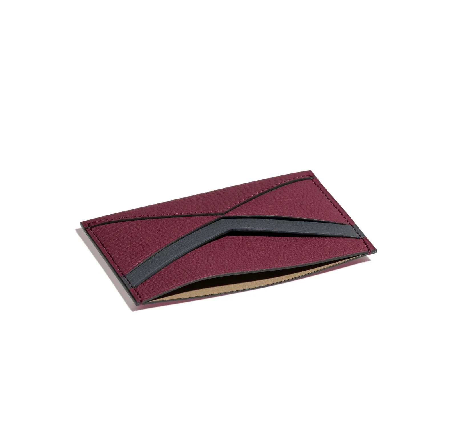 Fontélie Cardholder in Aubergine Concerto leather sold by Joseph Duclos product image thumbnail 3