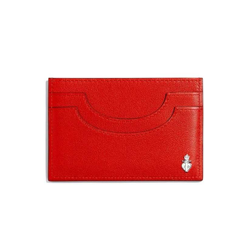 Lectoure Cardholder in Coquelicot Sonate leather sold by Joseph Duclos