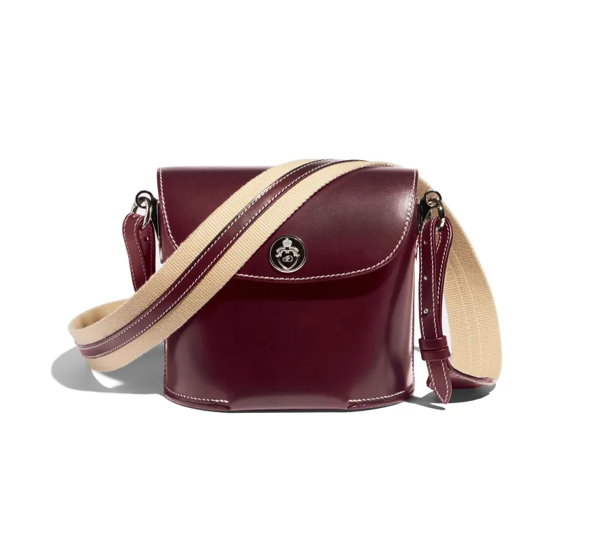 Saint-Clair Clutch in Aubergine Symphonie leather  sold by Joseph Duclos