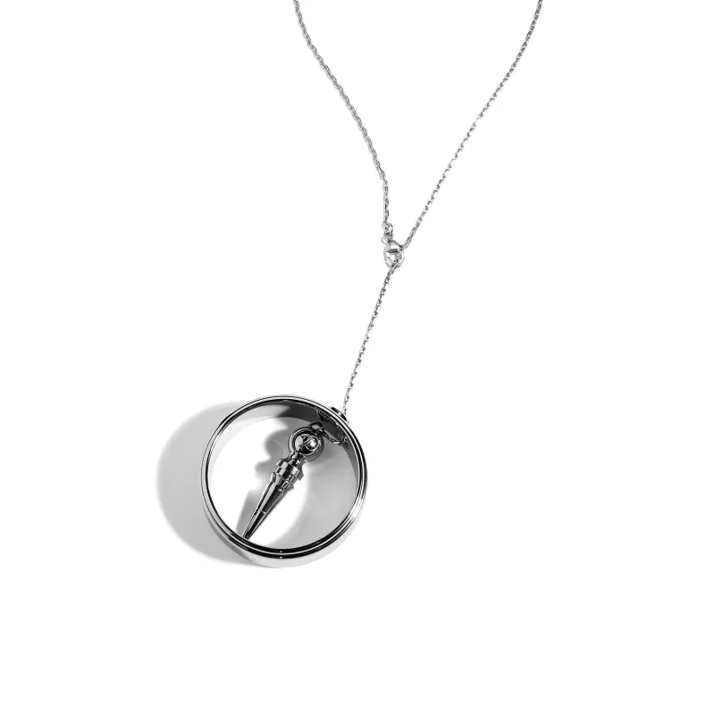 Diane Flèche Pendant Necklace in Palladium Plated Brass sold by Joseph Duclos