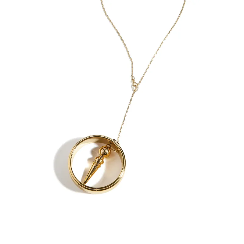 Diane Flèche Pendant Necklace in Gold Plated Brass sold by Joseph Duclos