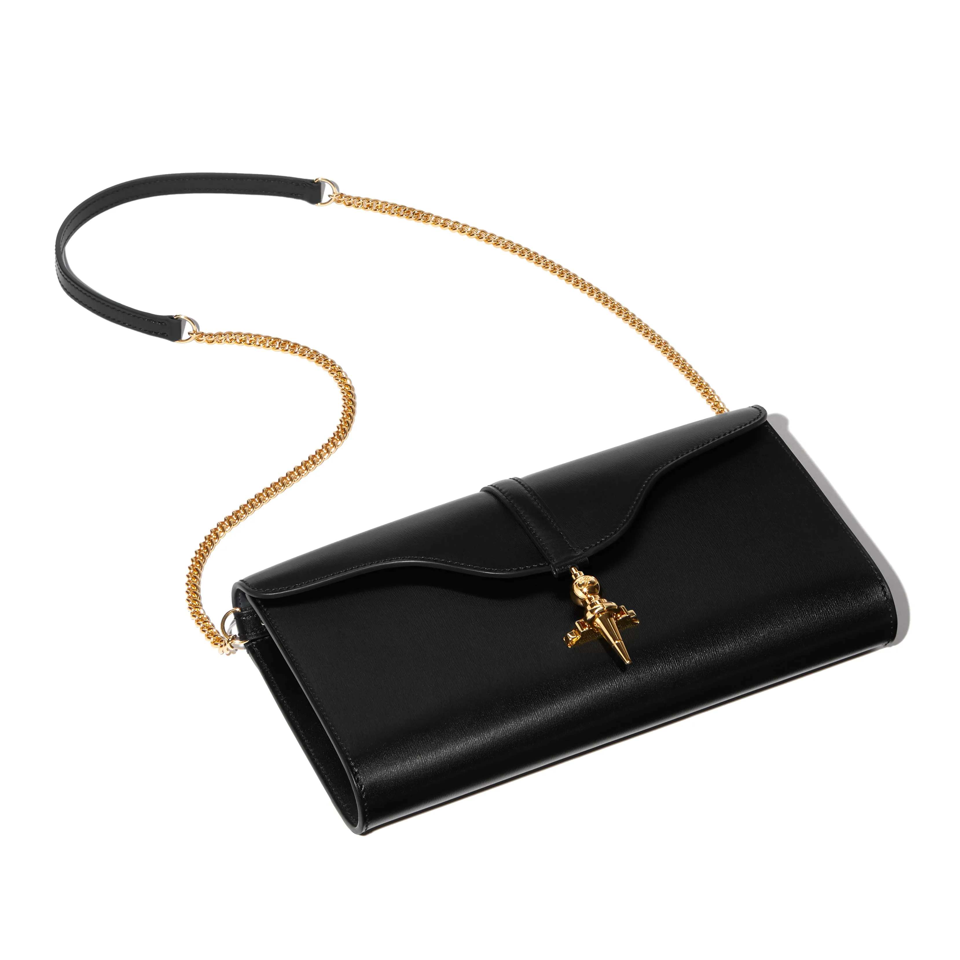 Diane Clutch in Black Lumière Leather sold by Joseph Duclos product image thumbnail 3