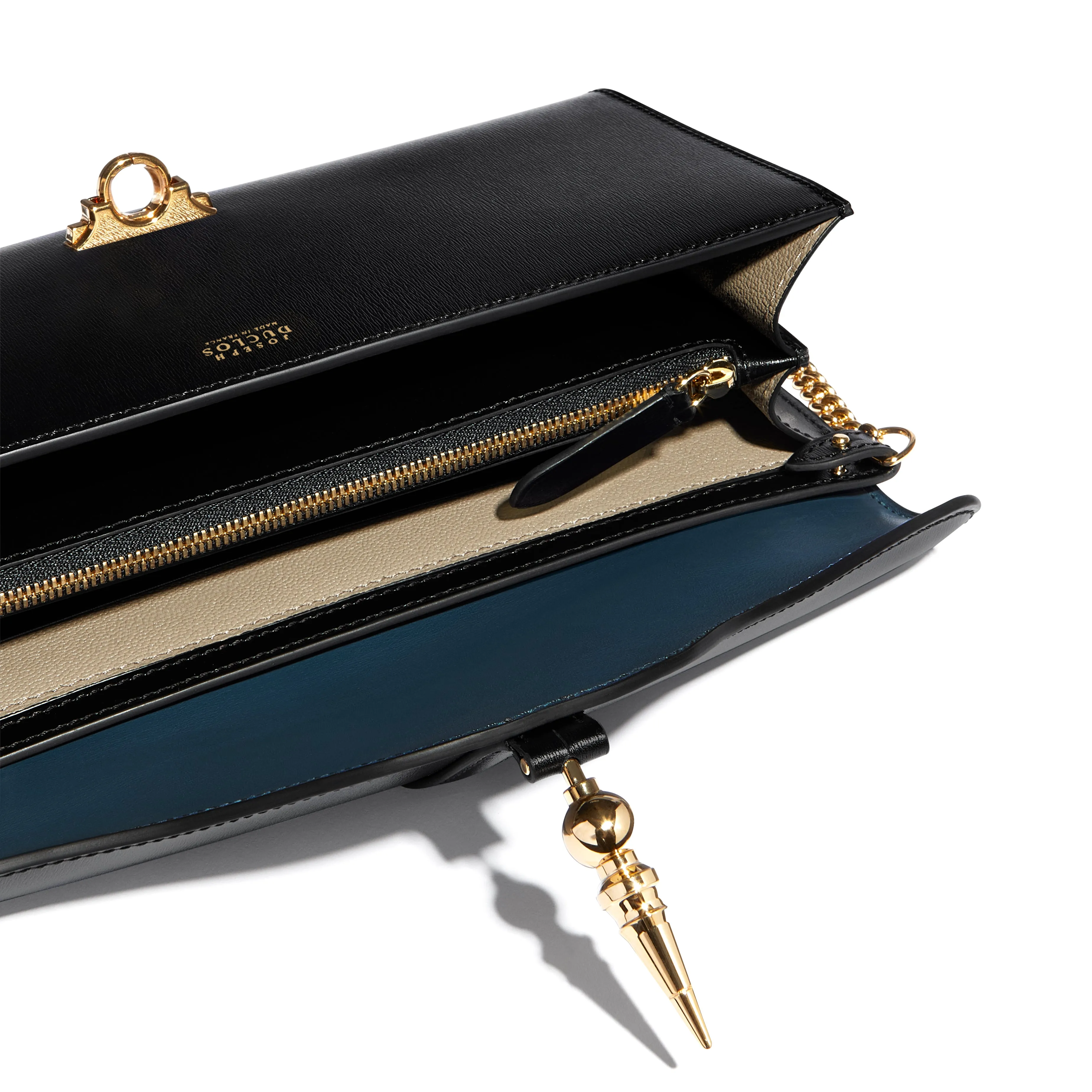 Diane Clutch in Black Lumière Leather sold by Joseph Duclos product image thumbnail 5