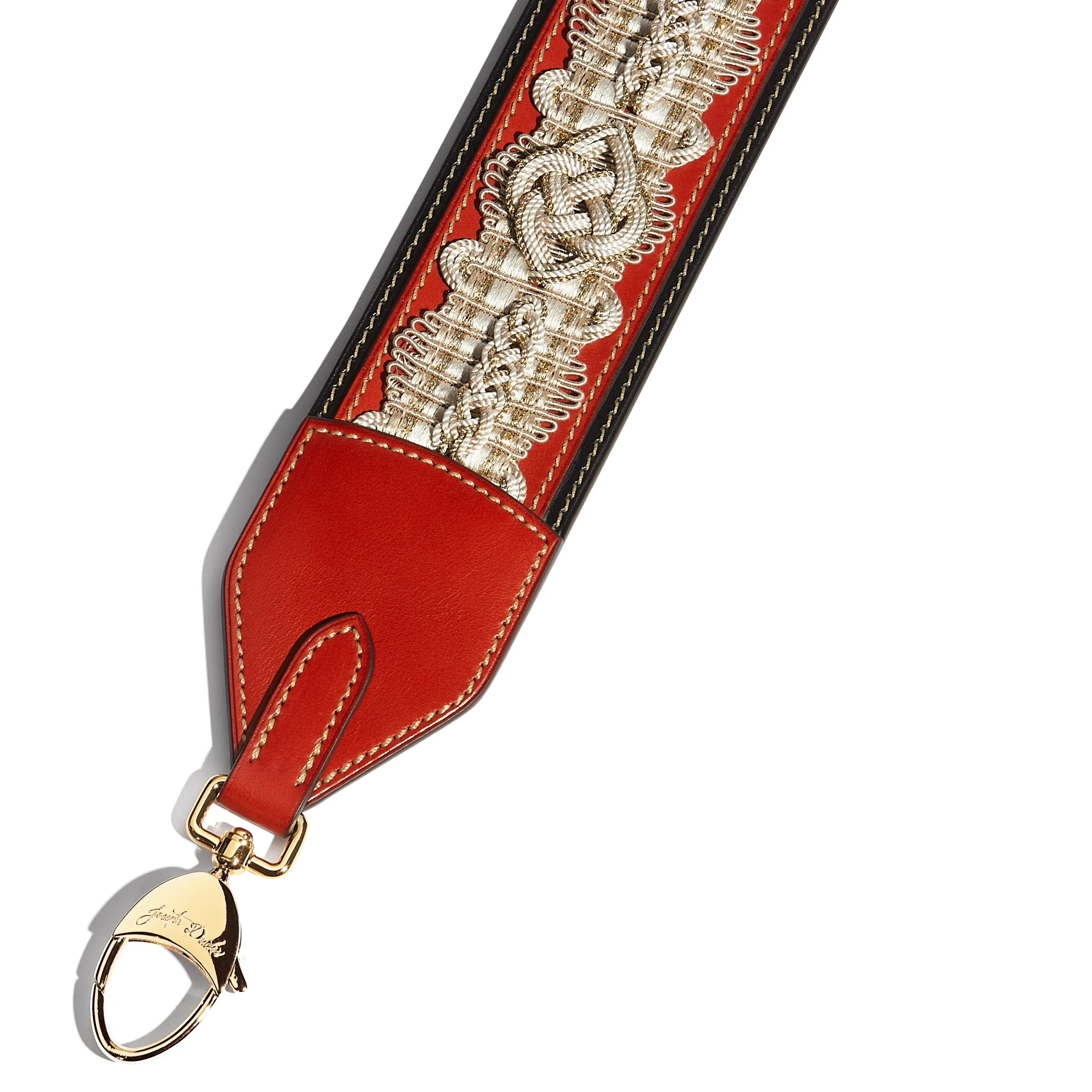 Diderot Passementerie Strap in Coquelicot Héritage leather sold by Joseph Duclos product image thumbnail 3