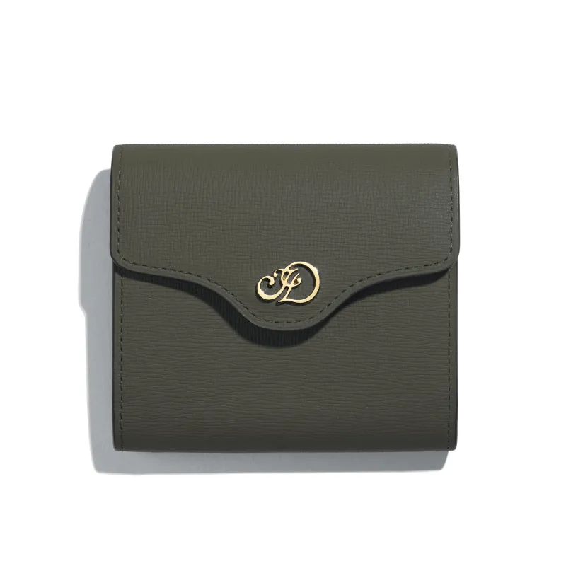 Diane Mini Wallet in Kaki Tempo leather sold by Joseph Duclos