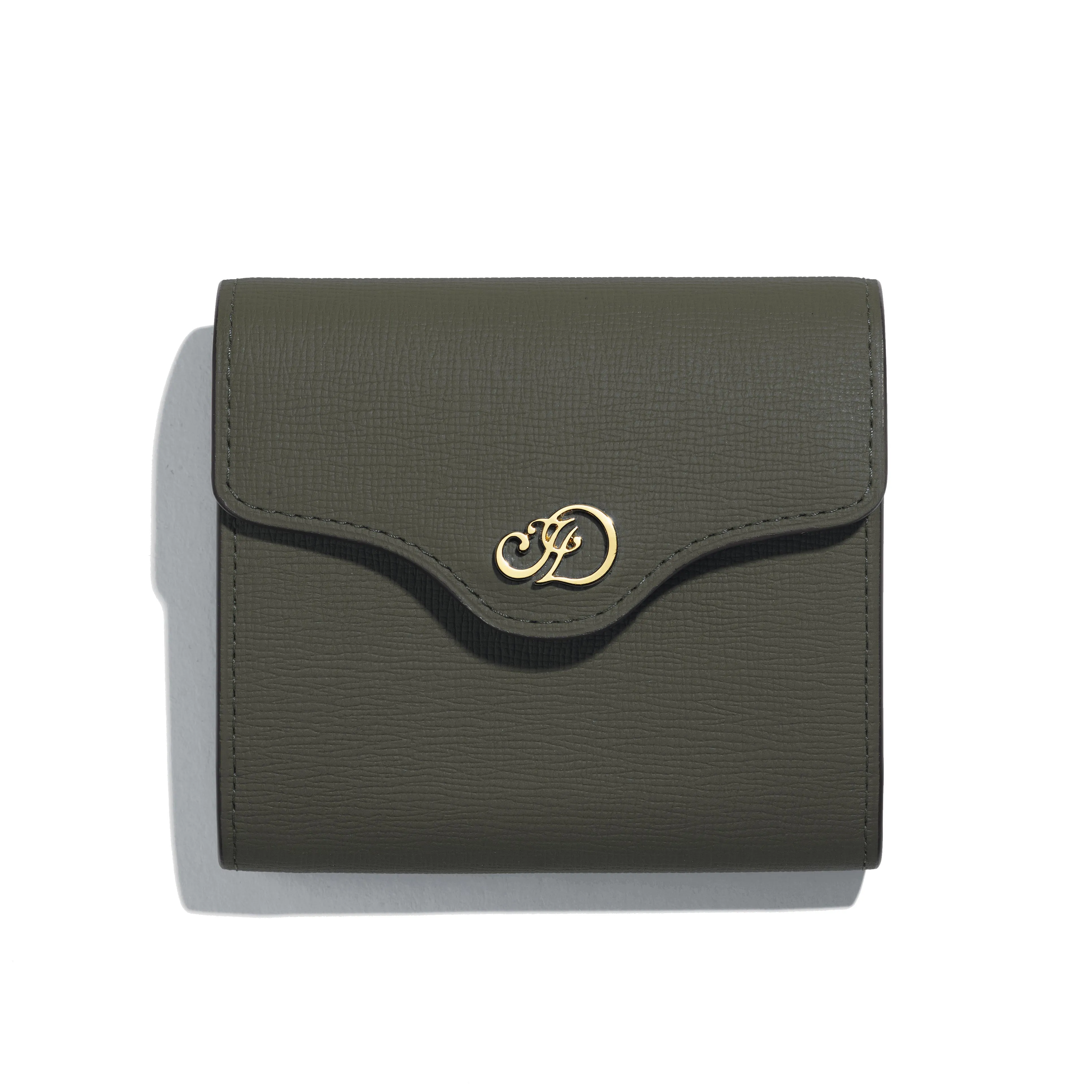 Diane Mini Wallet in Kaki Tempo leather sold by Joseph Duclos