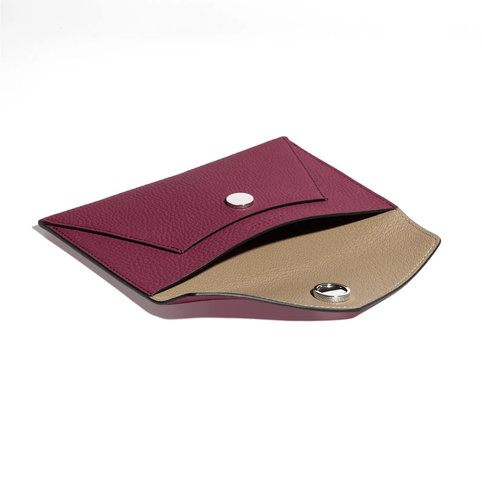 Fontélie Envelope Clutch in Aubergine Concerto leather sold by Joseph Duclos product image thumbnail 3