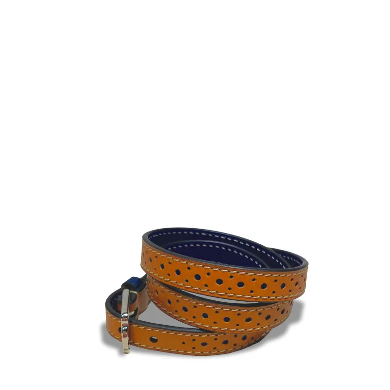 Saint-Clair Trois Tours Bracelet in Châtaignier Héritage leather sold by Joseph Duclos