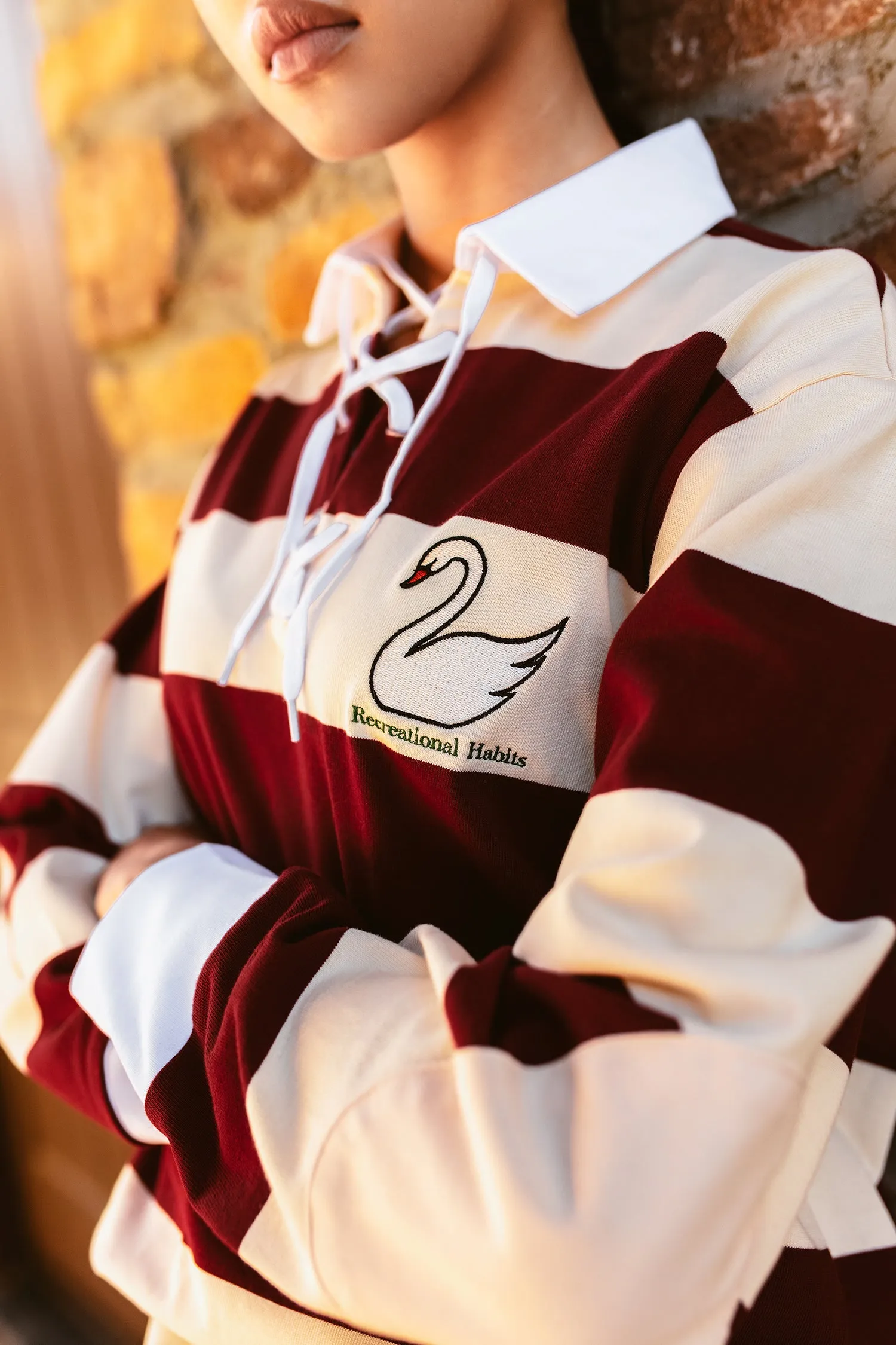 Ilona Striped Rugby in Maroon sold by Recreational Habits product image thumbnail 3