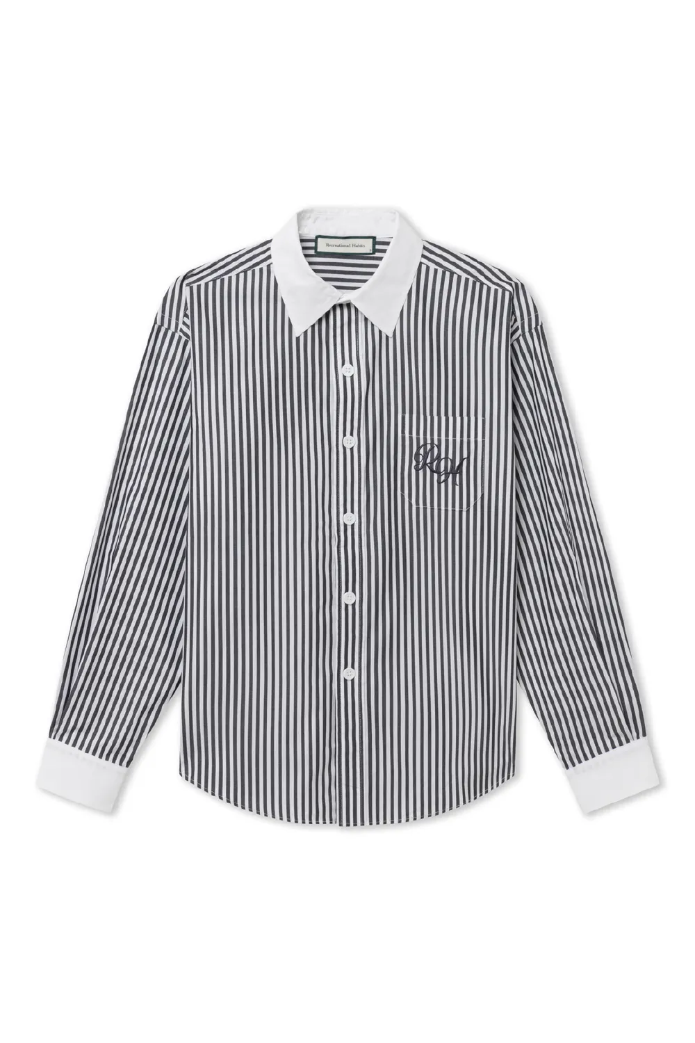 Martha Shirt in Black with Contrast Collar sold by Recreational Habits product image thumbnail 2