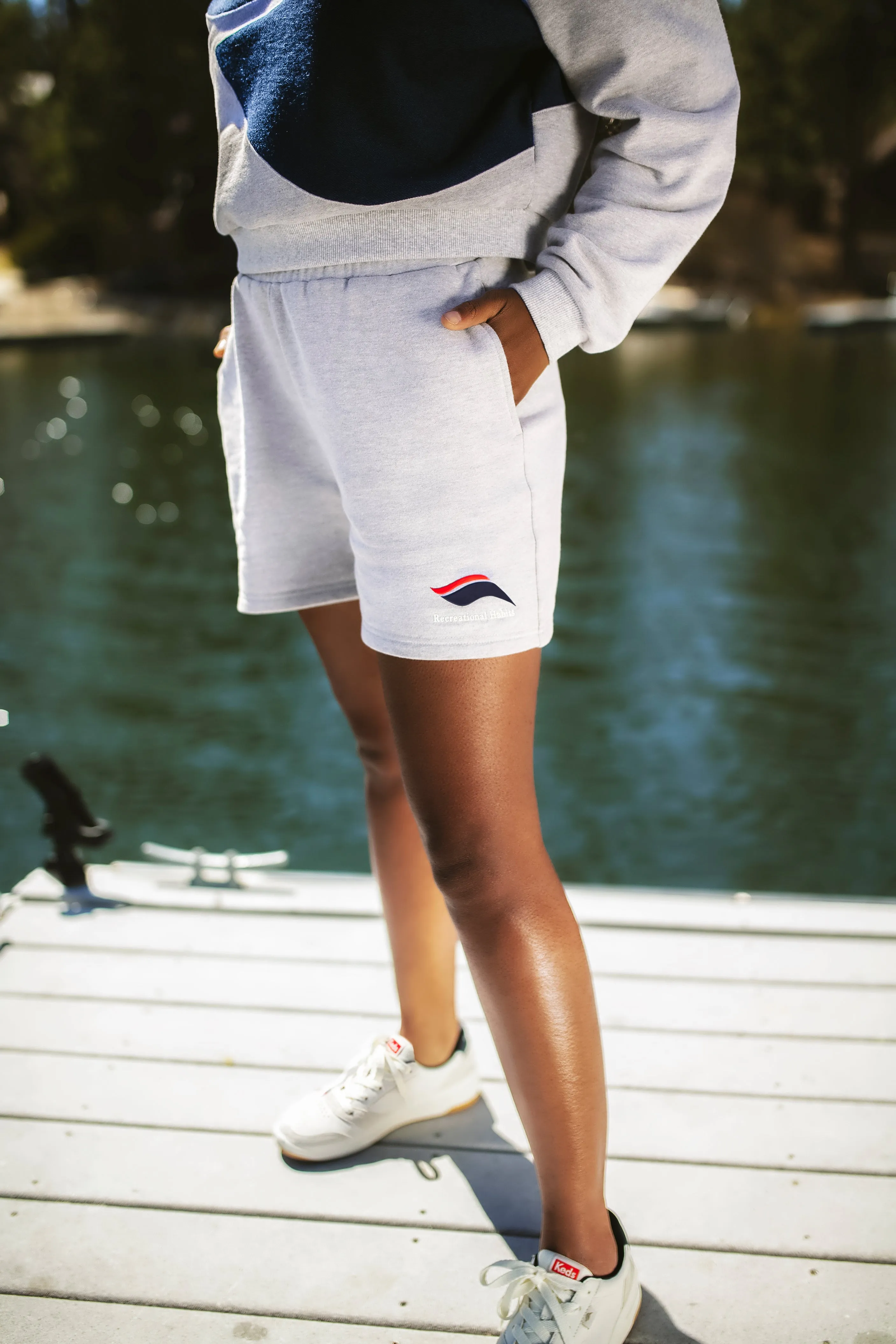 Recreational Habits x Keds Cotton Short in Grey sold by Recreational Habits