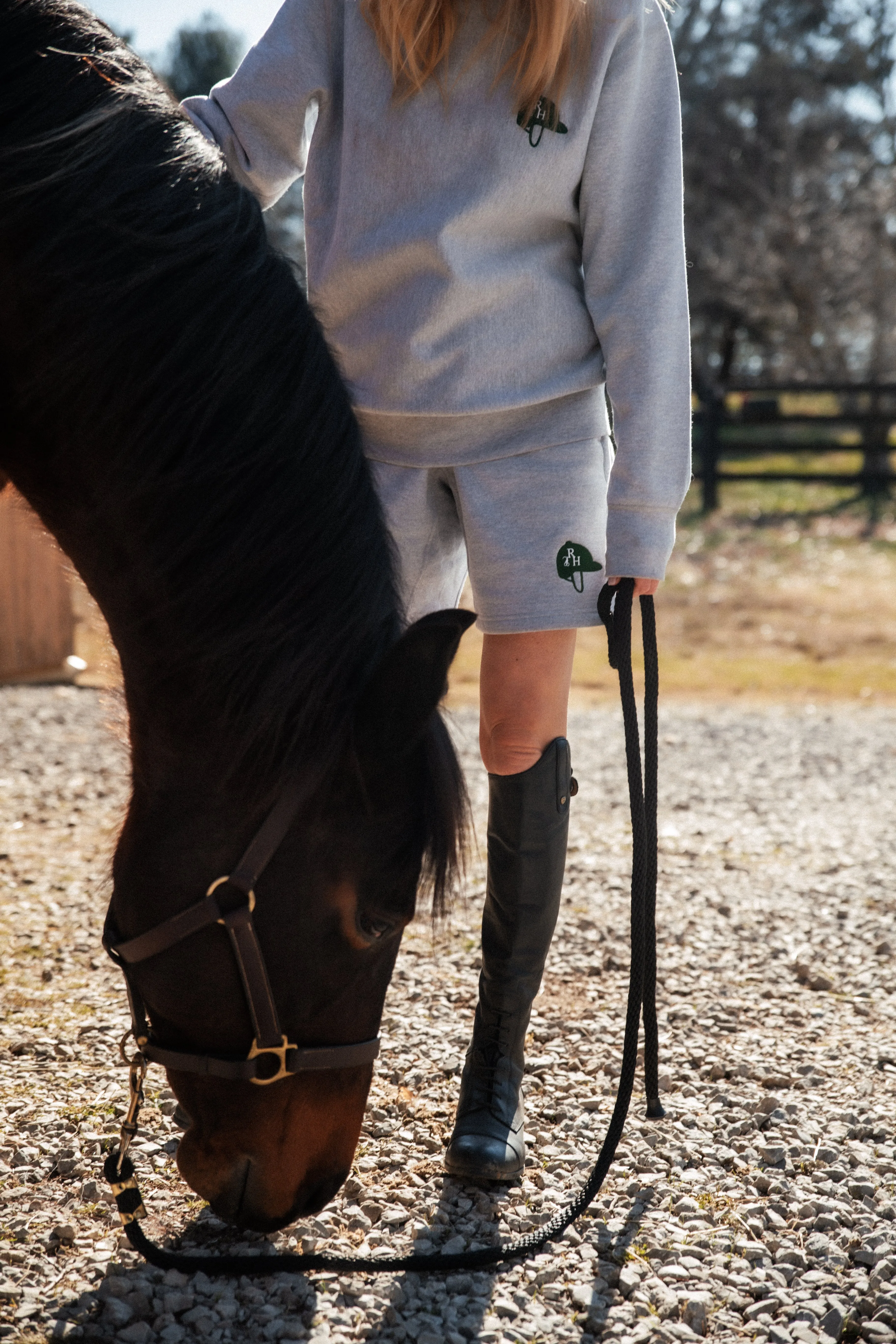 Ziggy Unisex Equestrian Sweat Short in Grey sold by Recreational Habits product image thumbnail 2