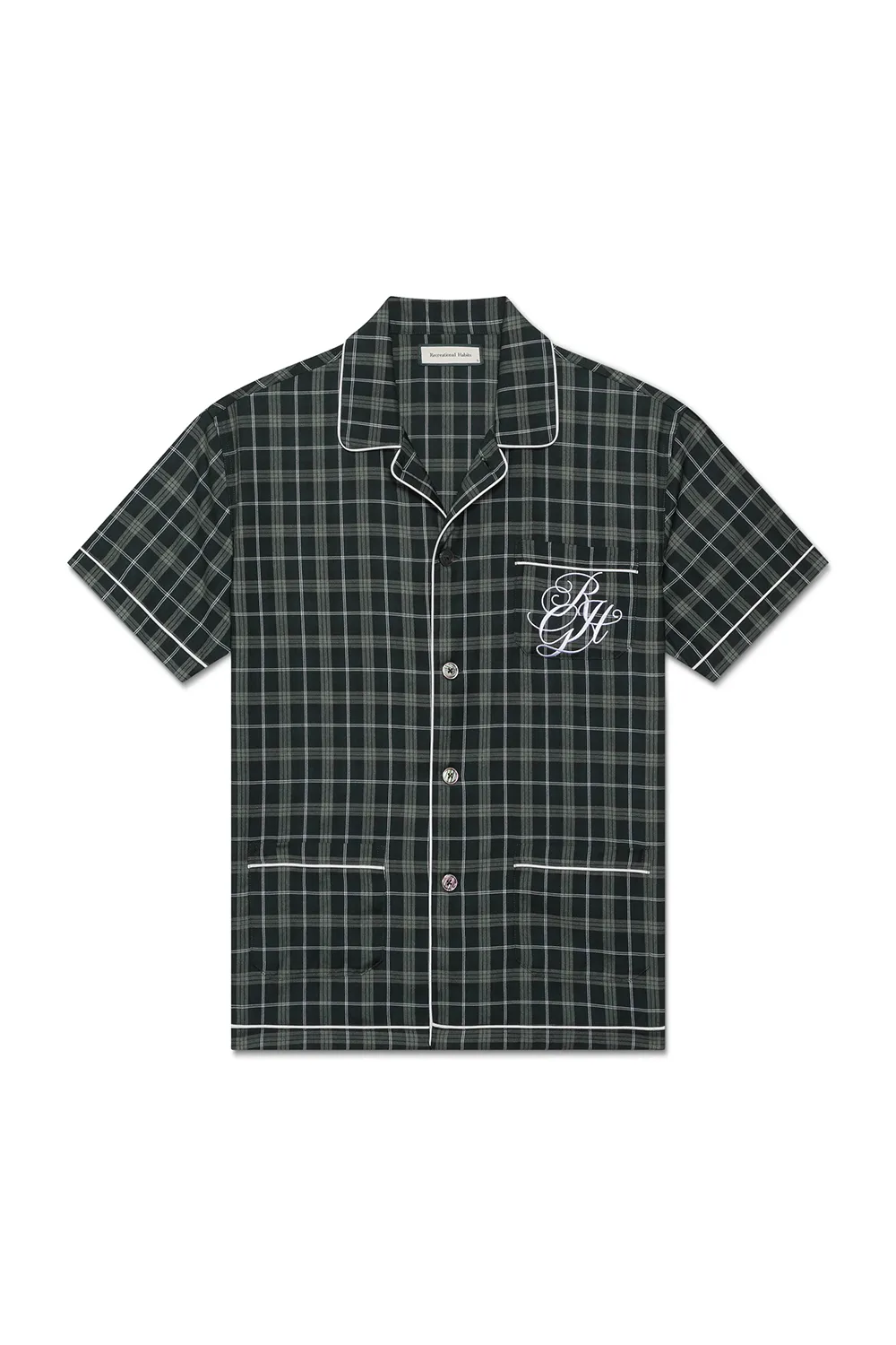 Gatsby PJ Shirt in Green Tartan sold by Recreational Habits product image thumbnail 2