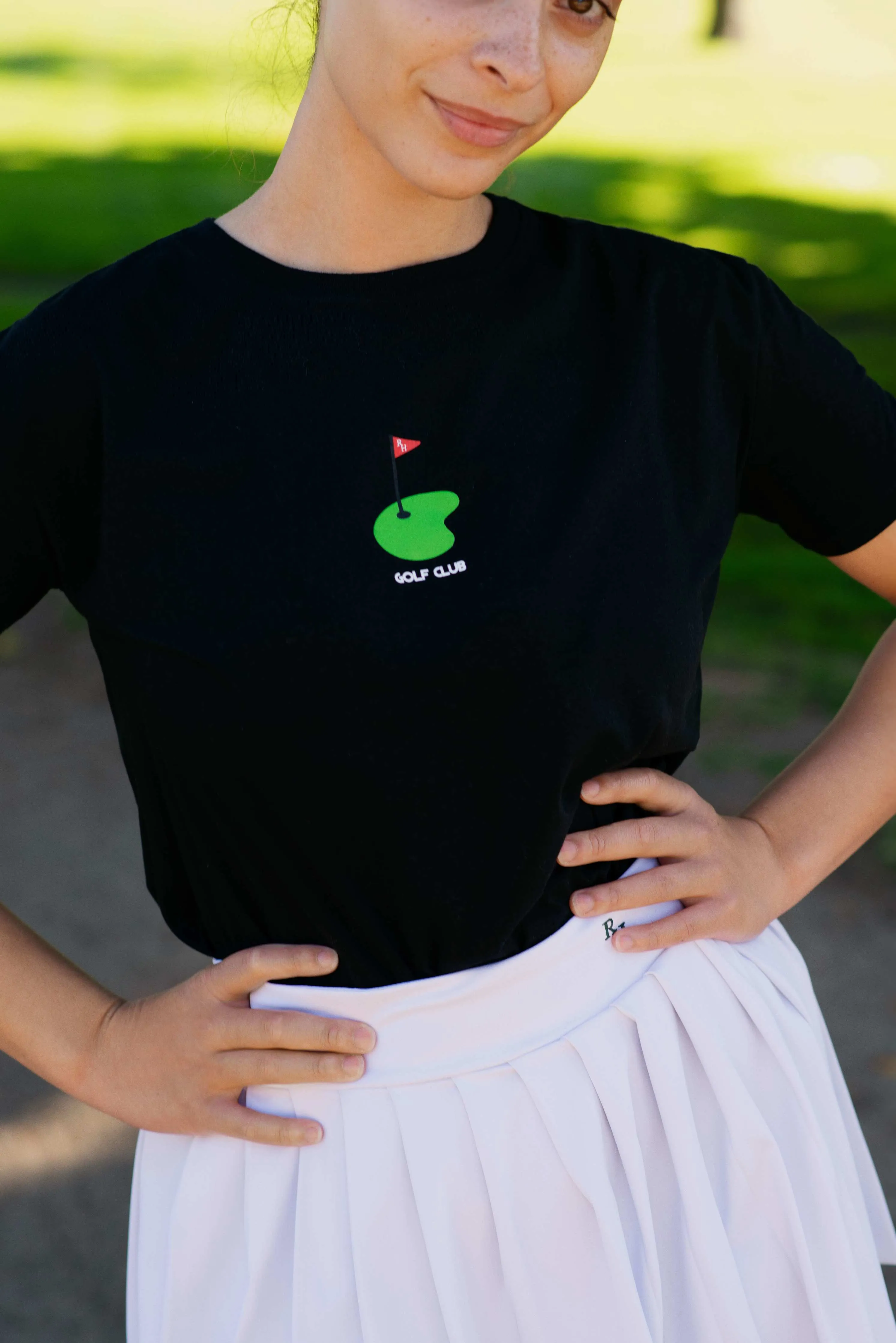 Flyer Cropped Tee with Flag in Black sold by Recreational Habits product image thumbnail 2