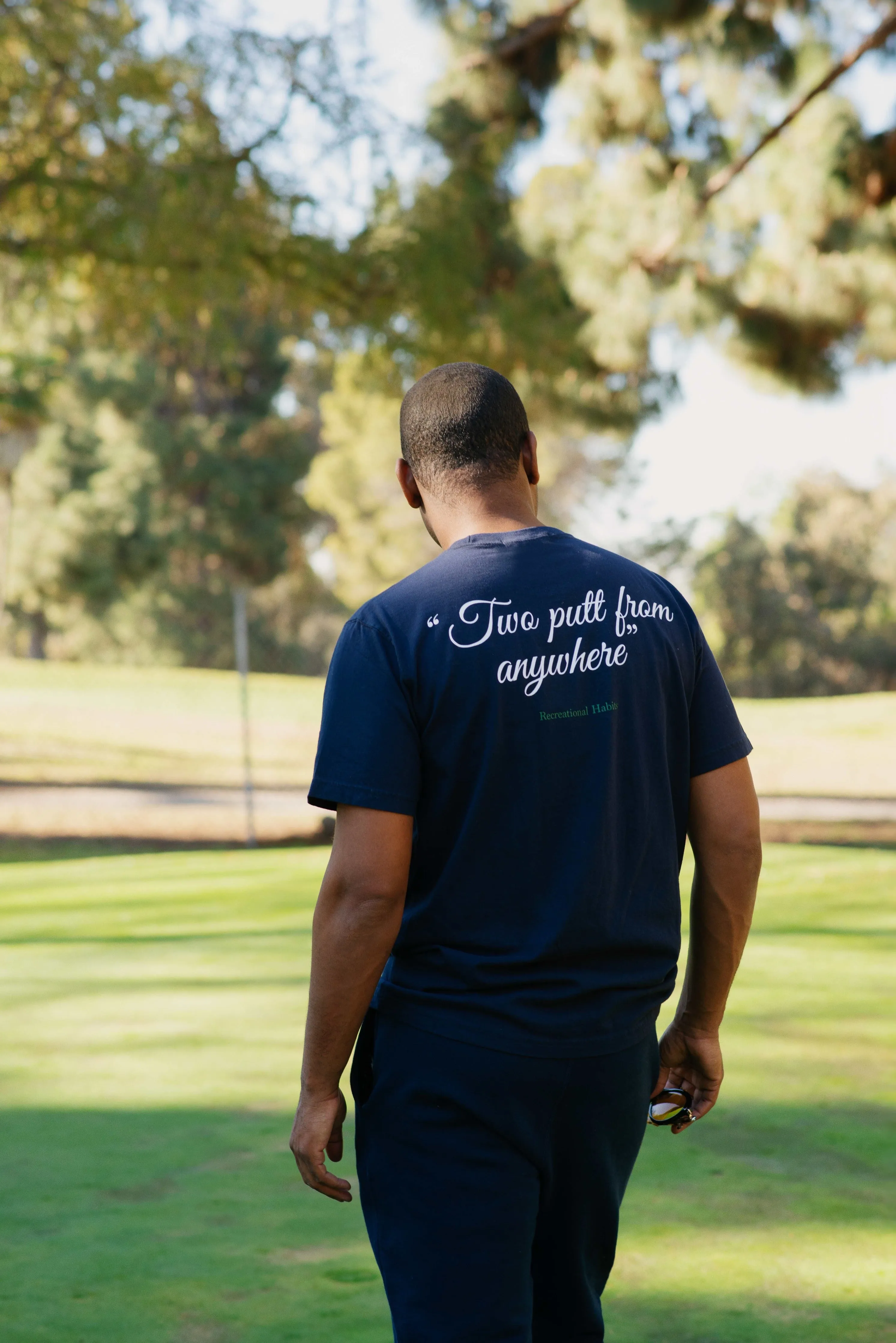 Bogey Short Sleeve Tee with Flag in Navy sold by Recreational Habits product image thumbnail 2