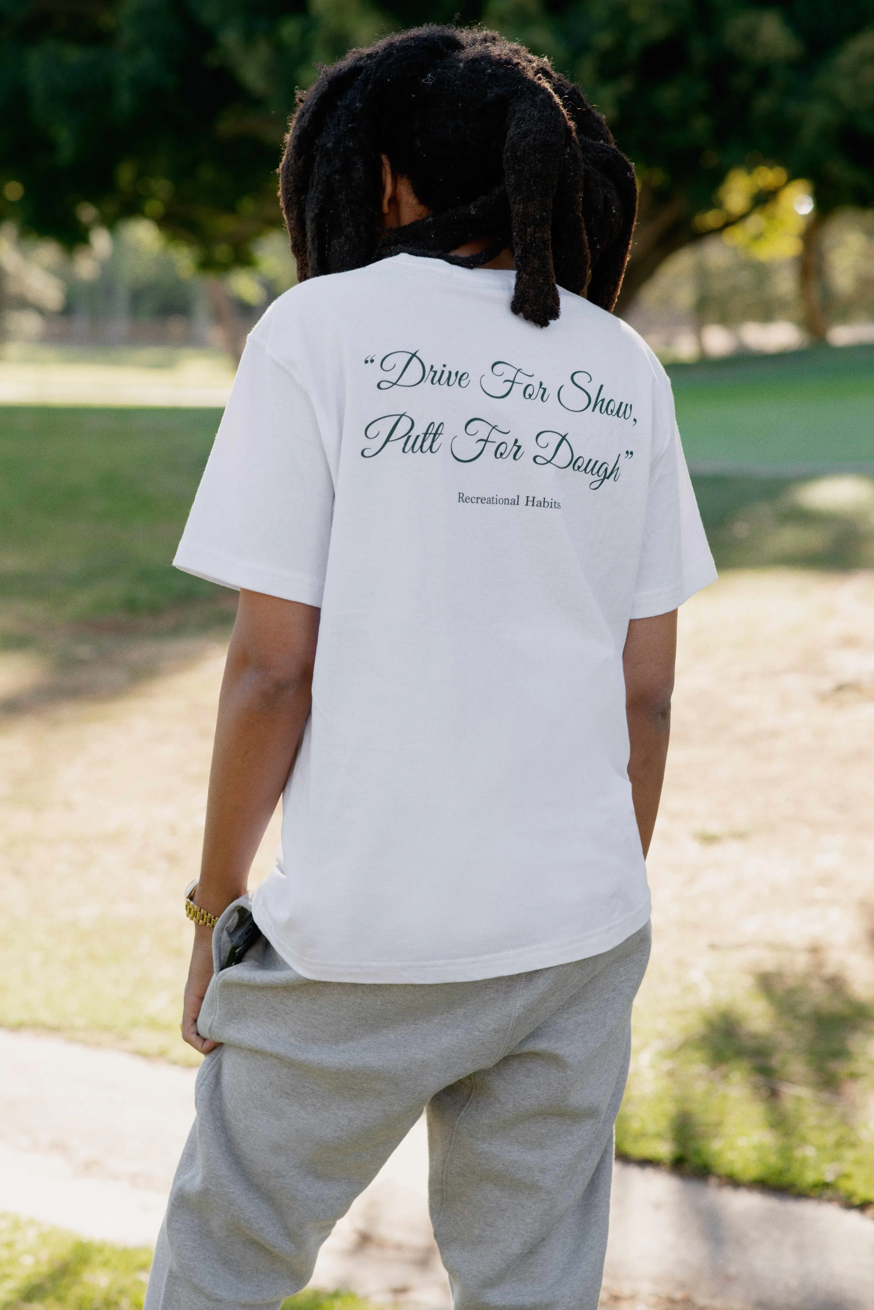 Bogey Short Sleeve Tee with RH Cut Out in White sold by Recreational Habits product image thumbnail 2