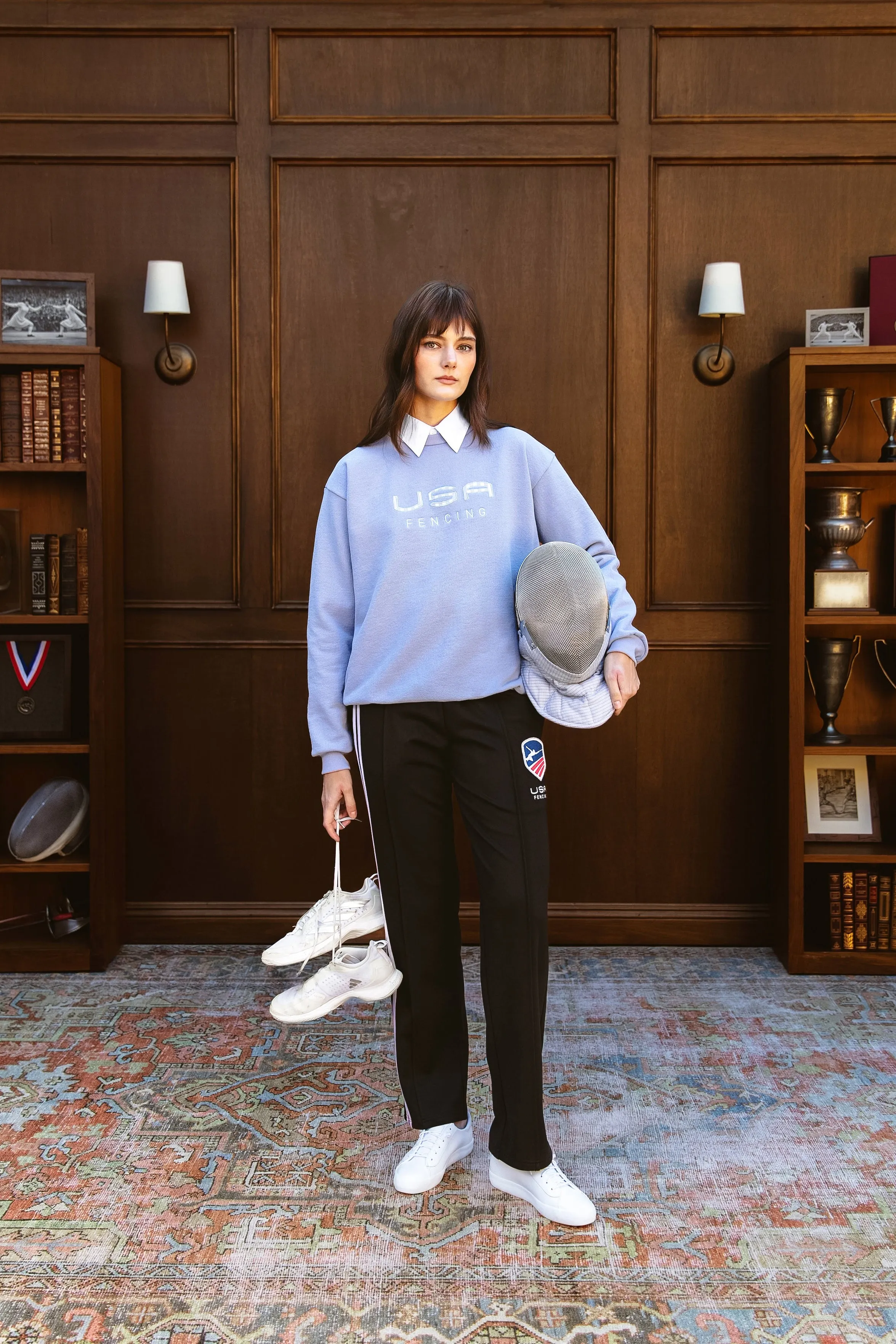 USA Fencing Crewneck in Blue sold by Recreational Habits