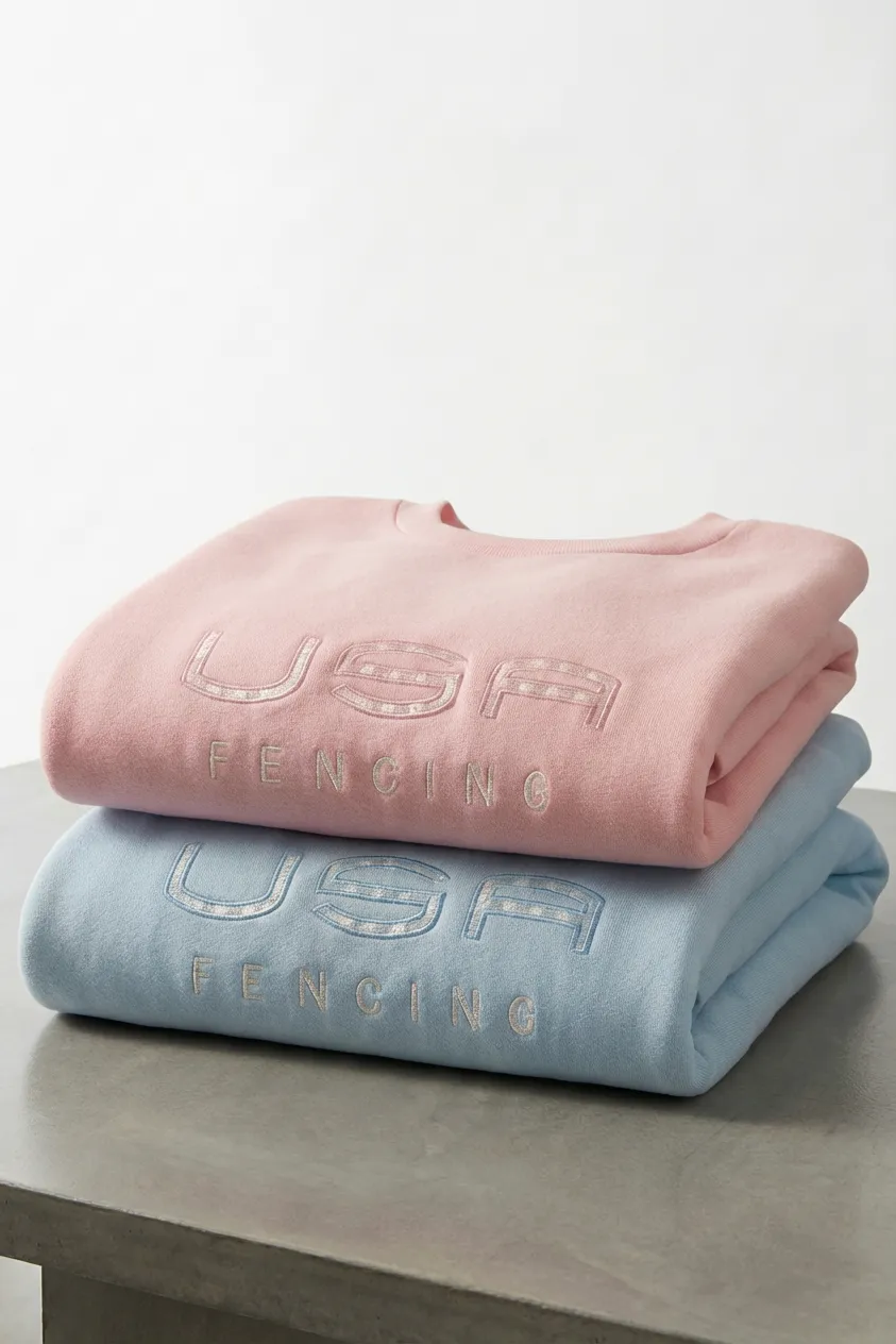 USA Fencing Crewneck in Blue sold by Recreational Habits product image thumbnail 3