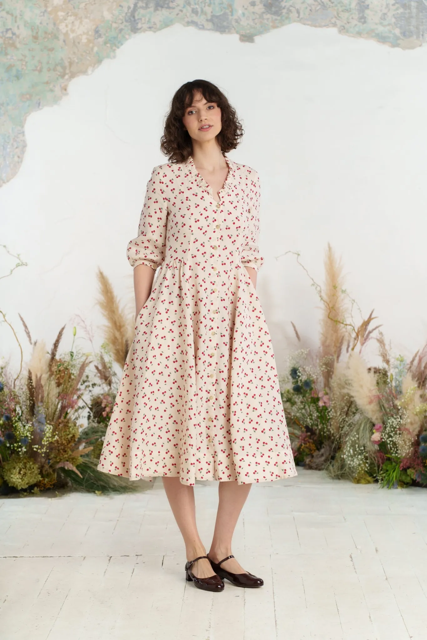 Ophelia Dress, 3/4 Sleeve sold by Son de Flor product image thumbnail 2