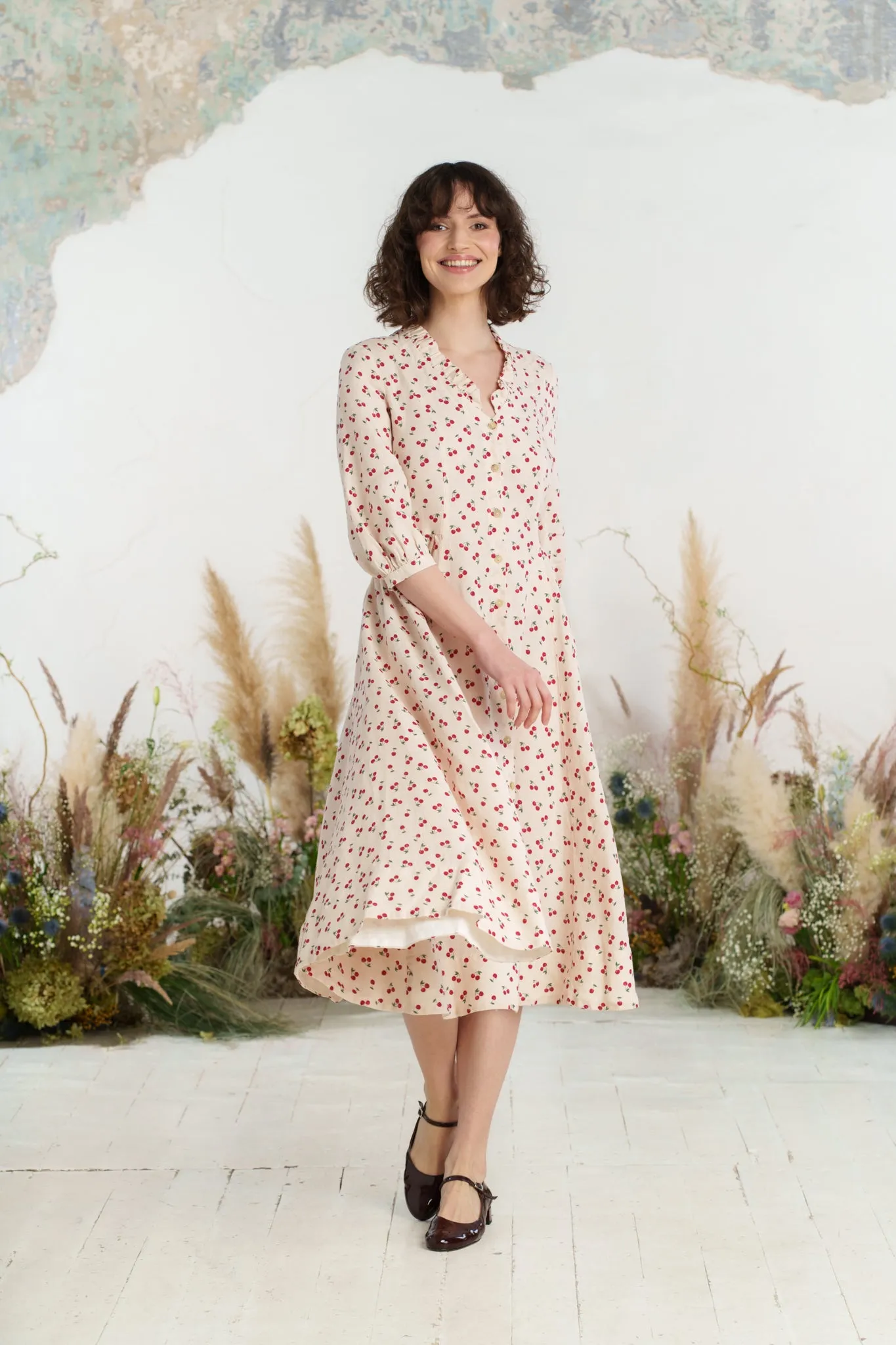 Ophelia Dress, 3/4 Sleeve sold by Son de Flor product image thumbnail 5