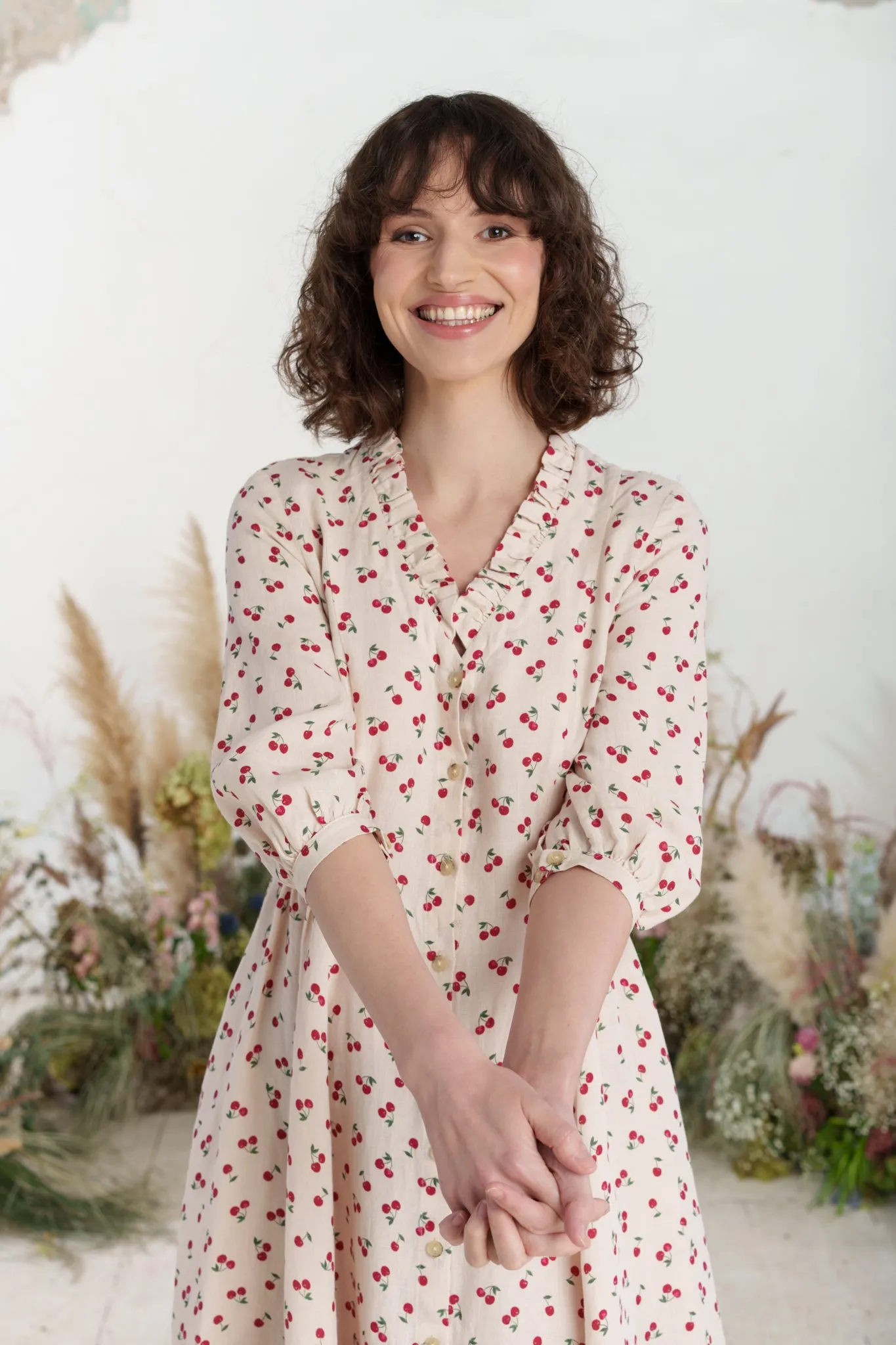 Ophelia Dress, 3/4 Sleeve sold by Son de Flor product image thumbnail 4