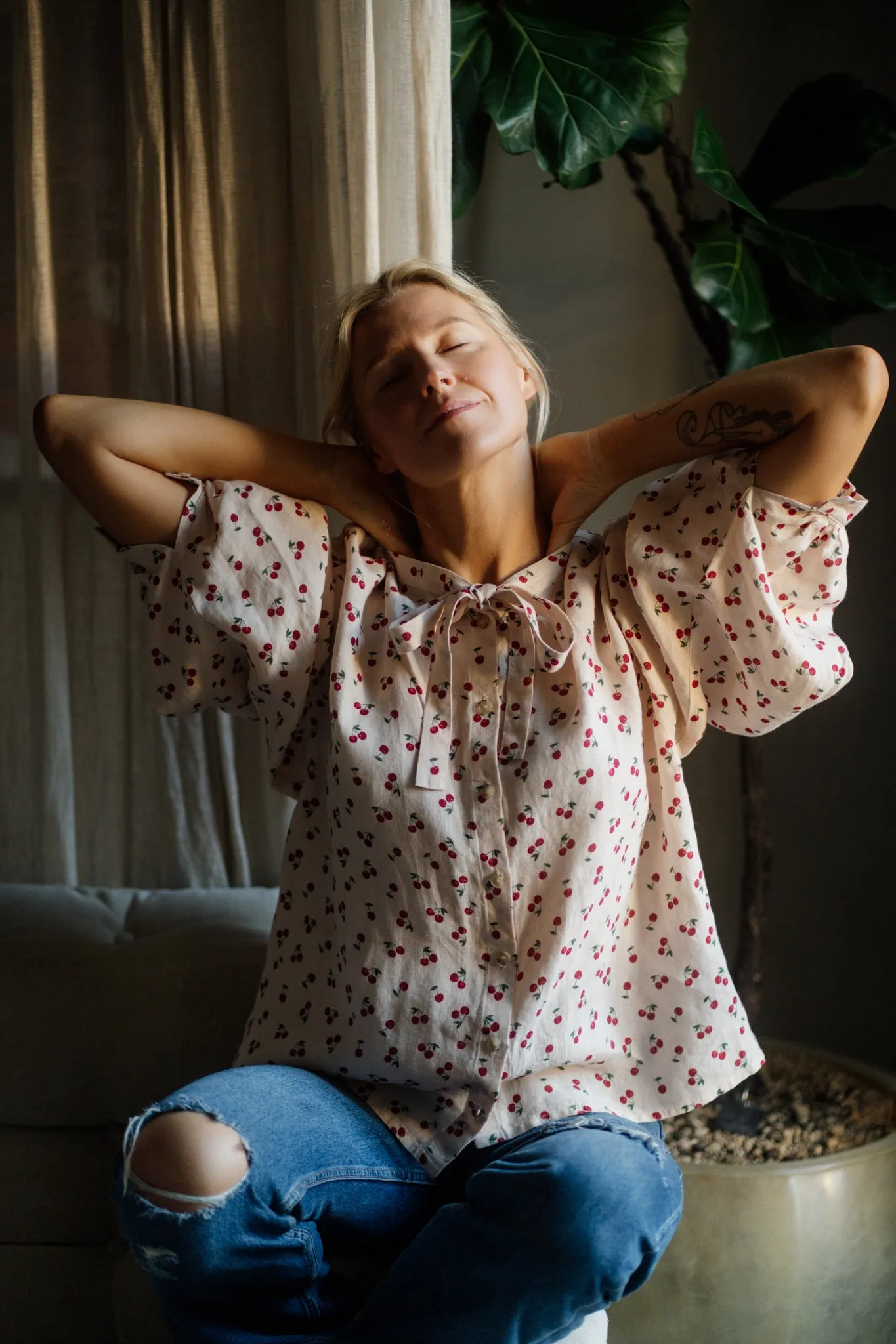 Clementine Shirt, Long Sleeve sold by Son de Flor