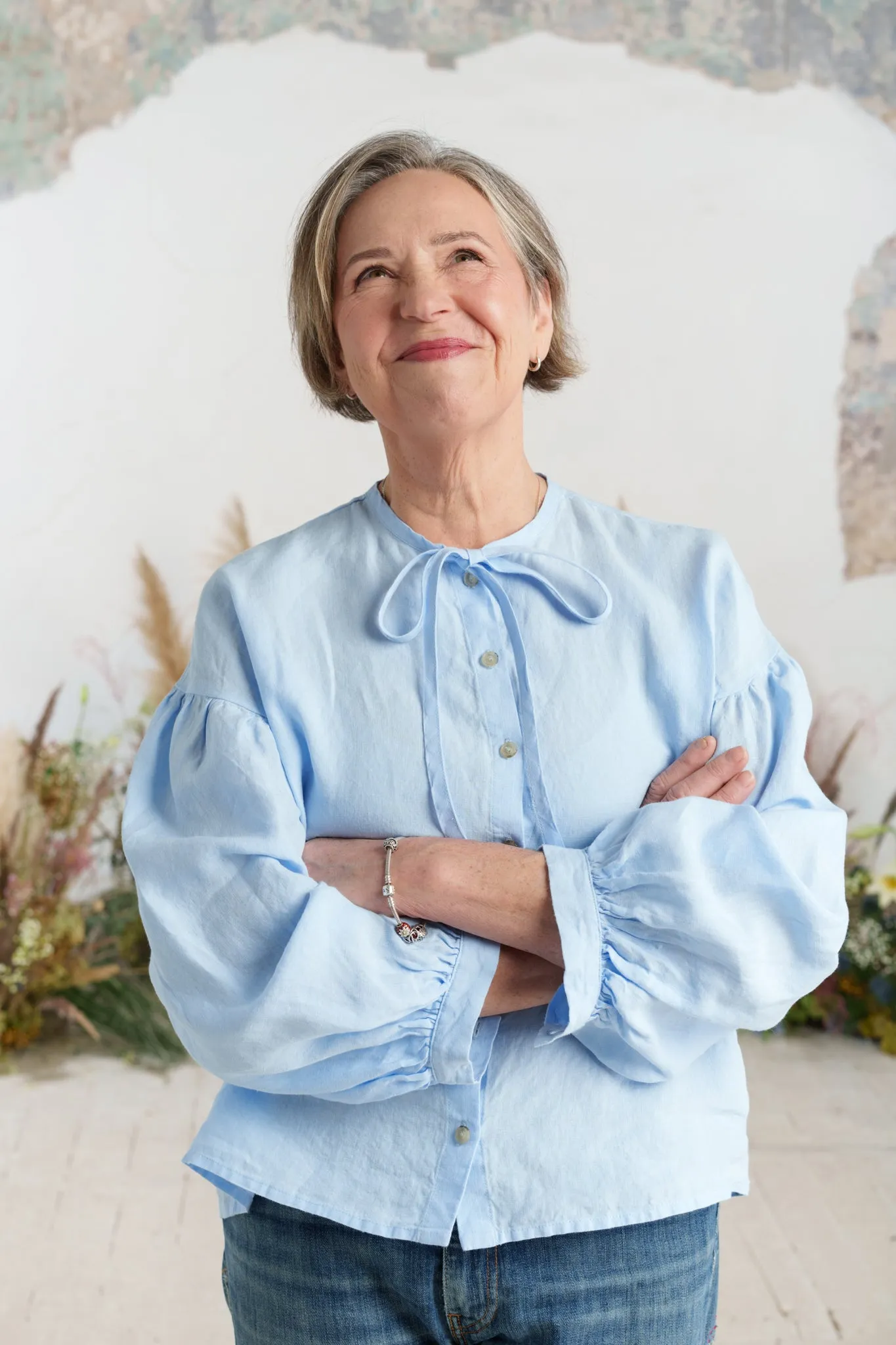 Clementine – Linen Shirt with Bow-Tie Collar sold by Son de Flor product image thumbnail 5