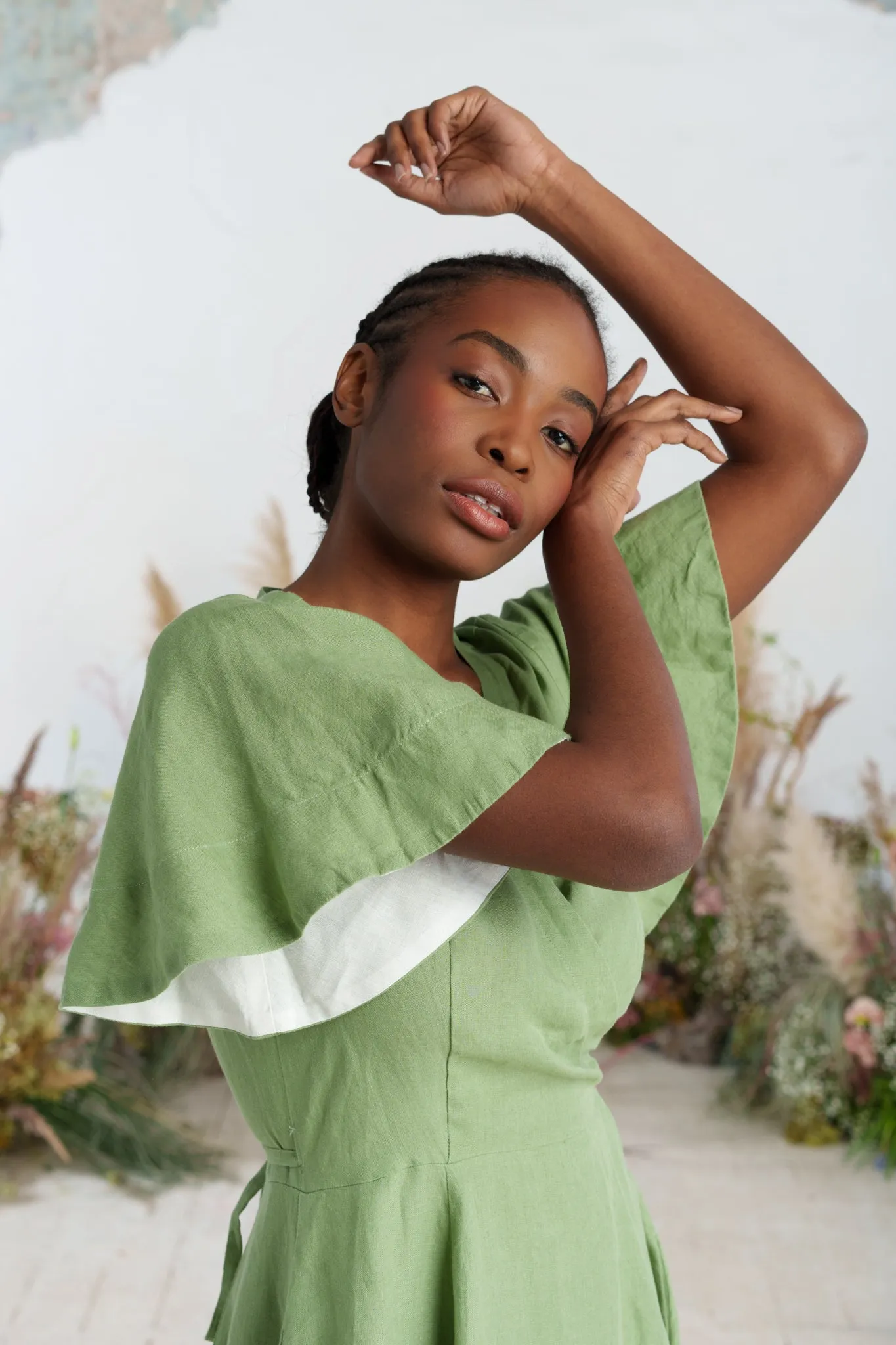 Maxi Wrap Dress, Butterfly Sleeve sold by Son de Flor product image thumbnail 4