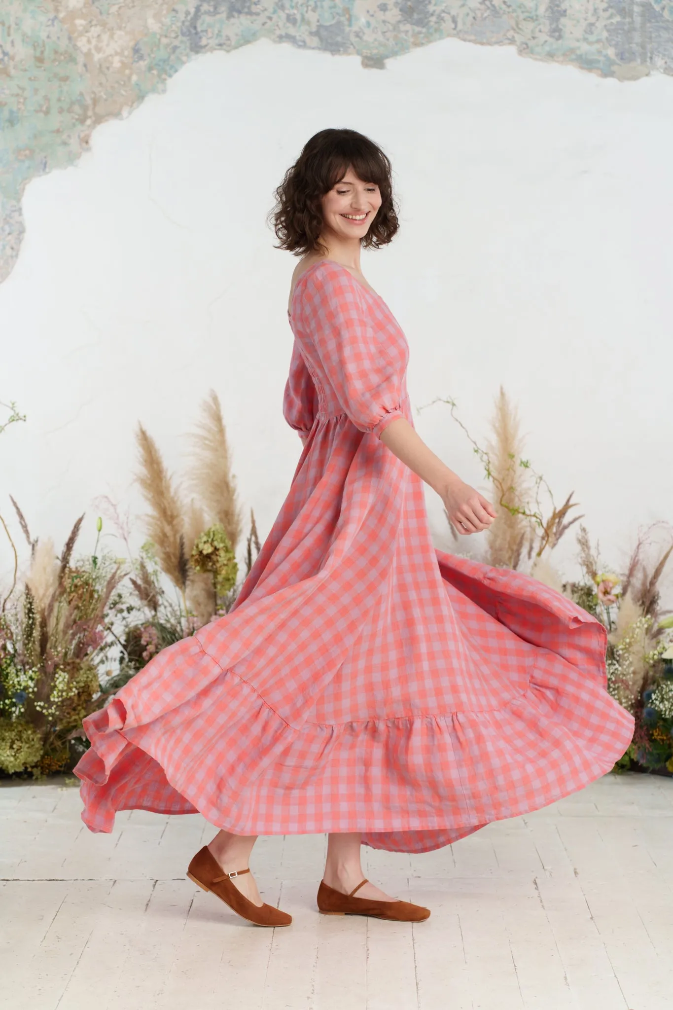 Maxi Carmen Dress, 3/4 Sleeve sold by Son de Flor product image thumbnail 3