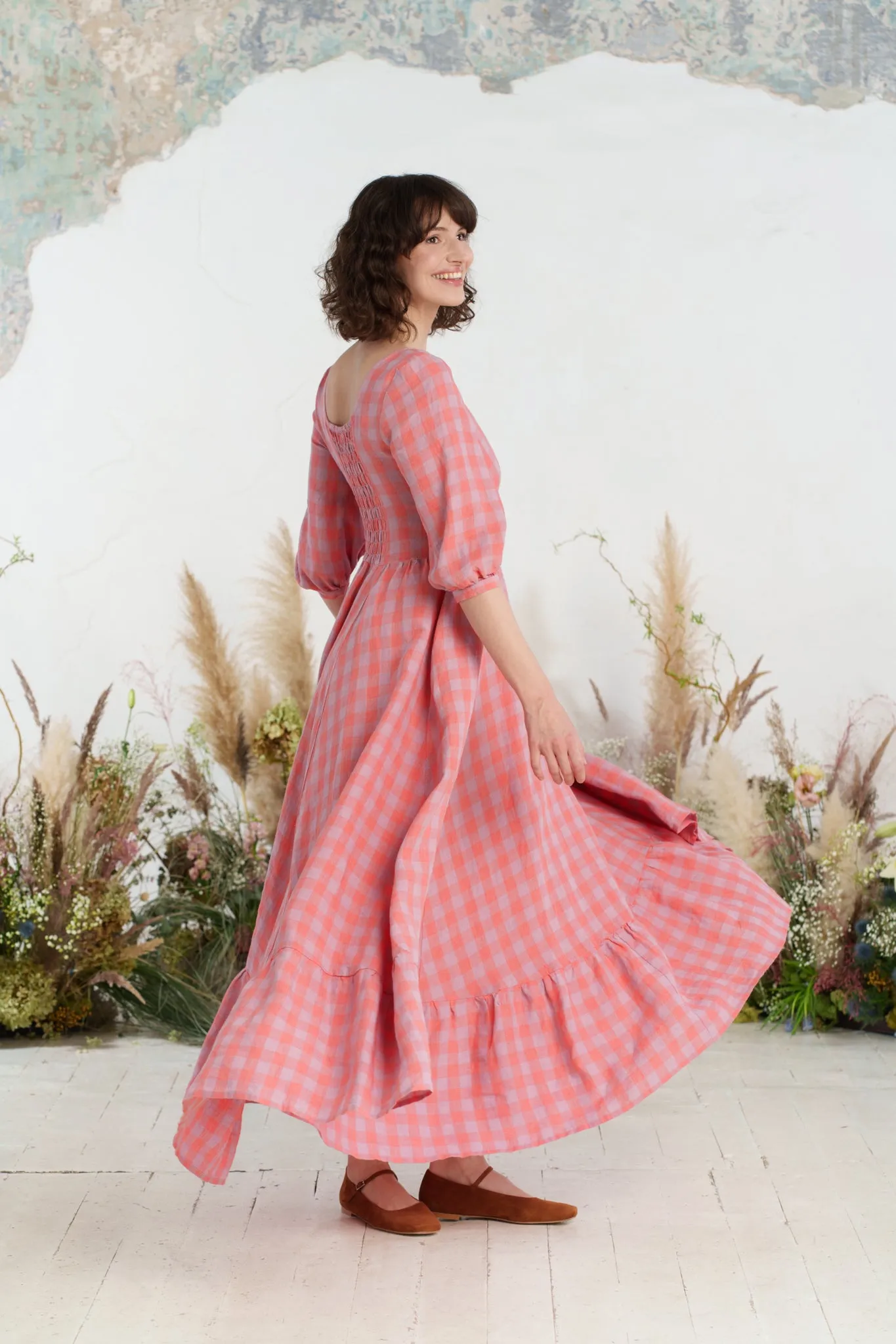 Maxi Carmen Dress, 3/4 Sleeve sold by Son de Flor product image thumbnail 5