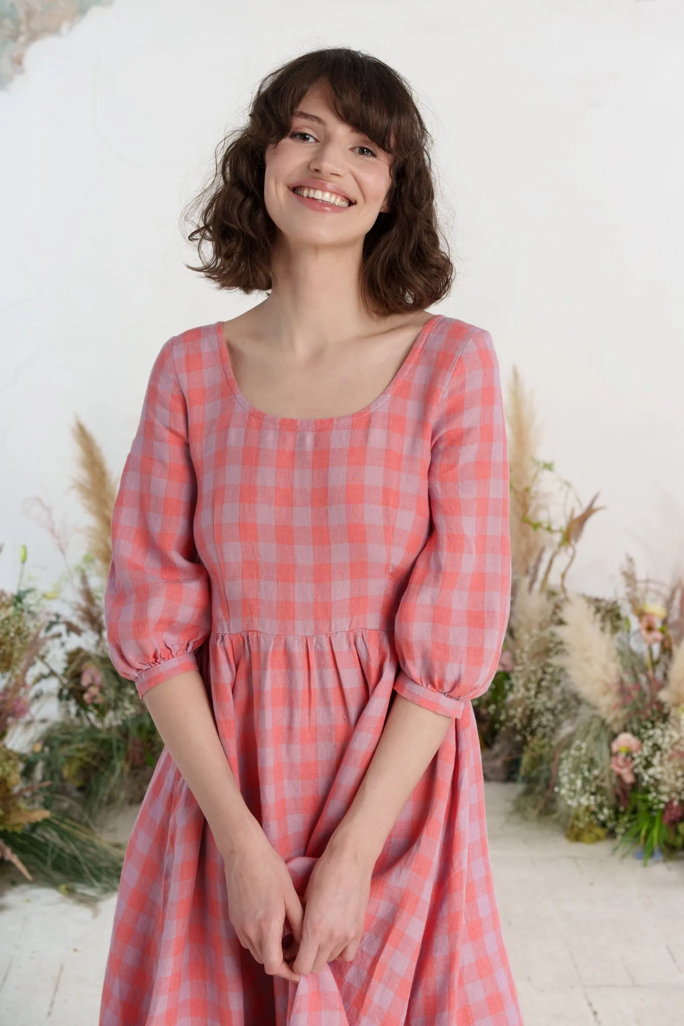 Maxi Carmen Dress, 3/4 Sleeve sold by Son de Flor product image thumbnail 4