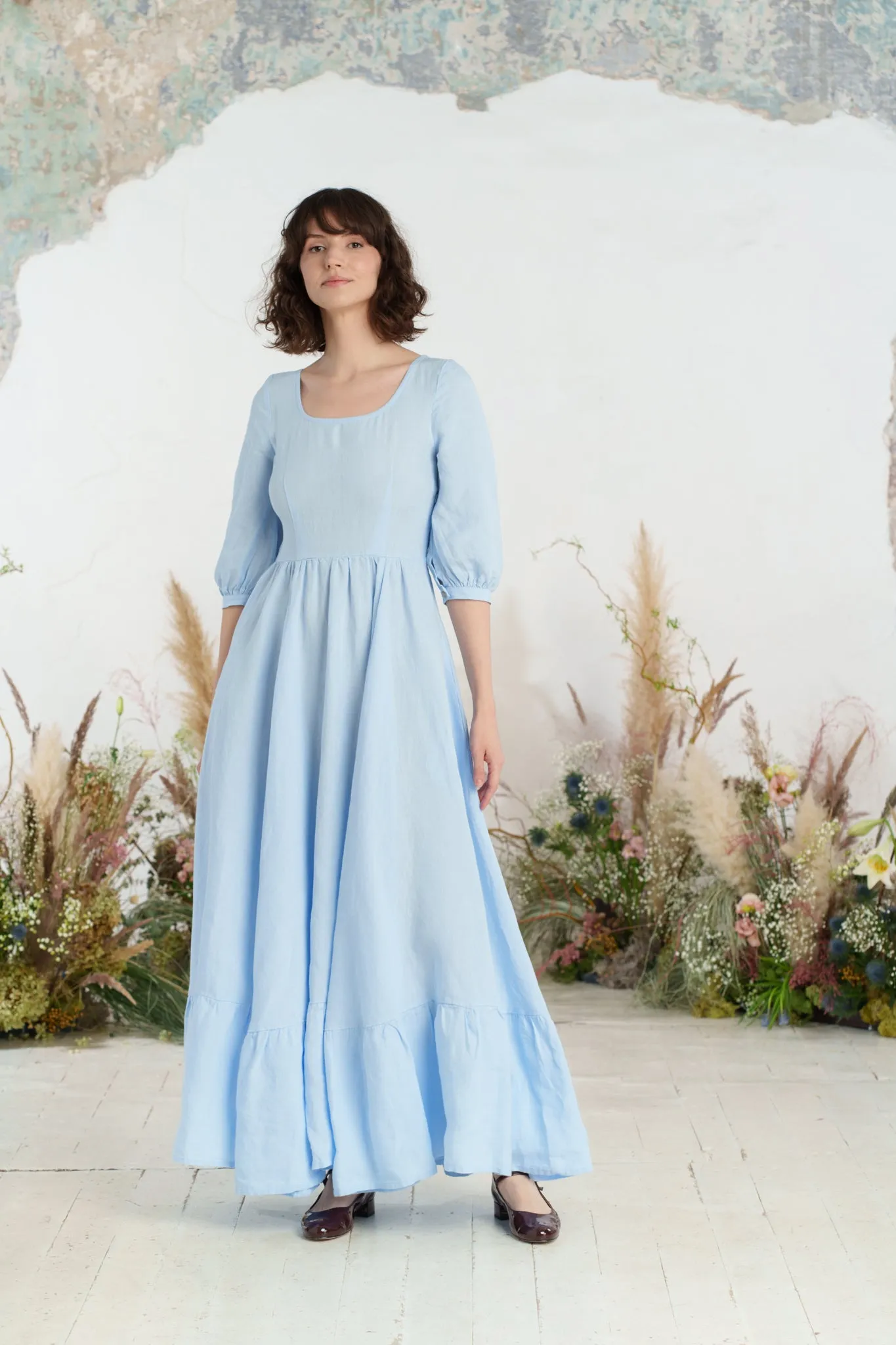 Maxi Carmen Dress, 3/4 Sleeve sold by Son de Flor product image thumbnail 2