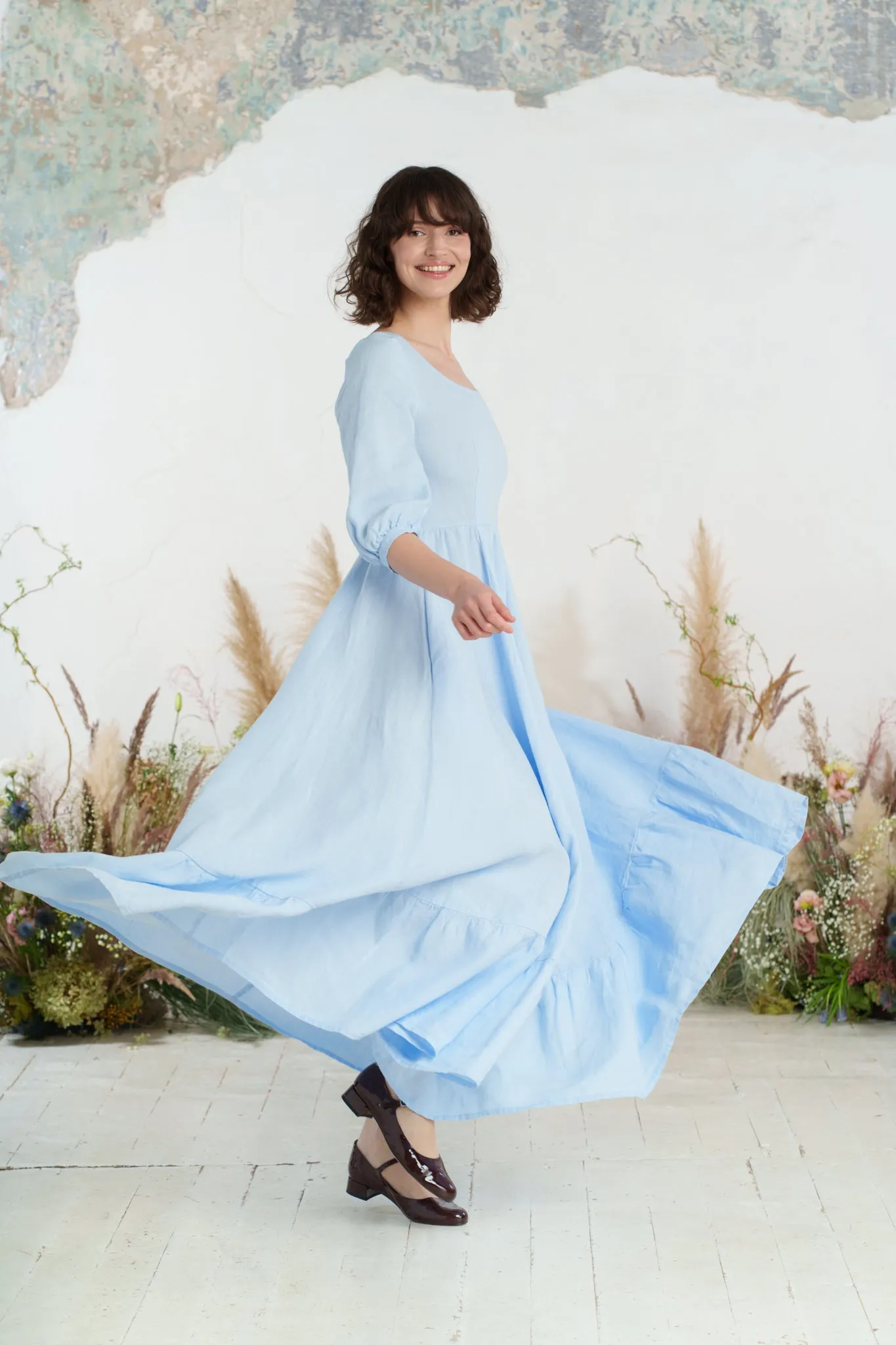 Maxi Carmen Dress, 3/4 Sleeve sold by Son de Flor product image thumbnail 3