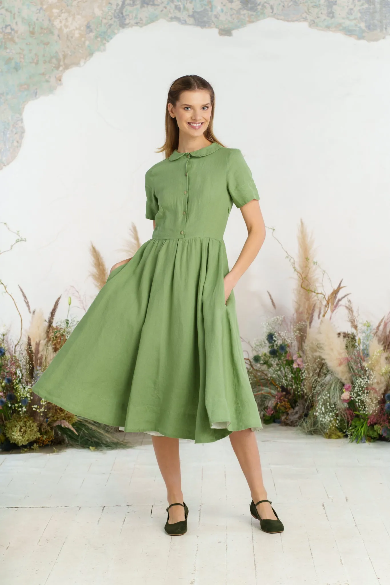 Classic Dress, Short Sleeve sold by Son de Flor