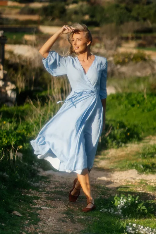 Wrap Gaia Dress, 3/4 Sleeve sold by Son de Flor