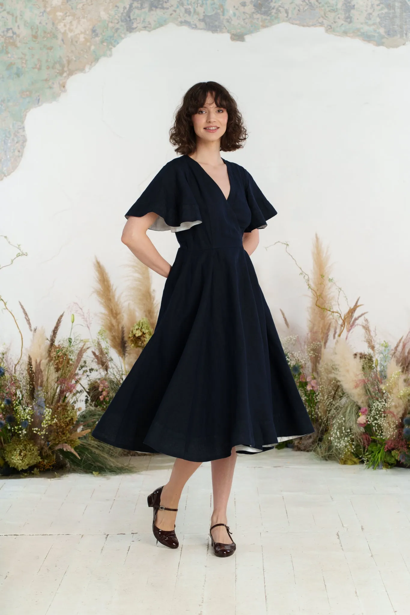 Wrap Dress, Butterfly Sleeve sold by Son de Flor product image thumbnail 3