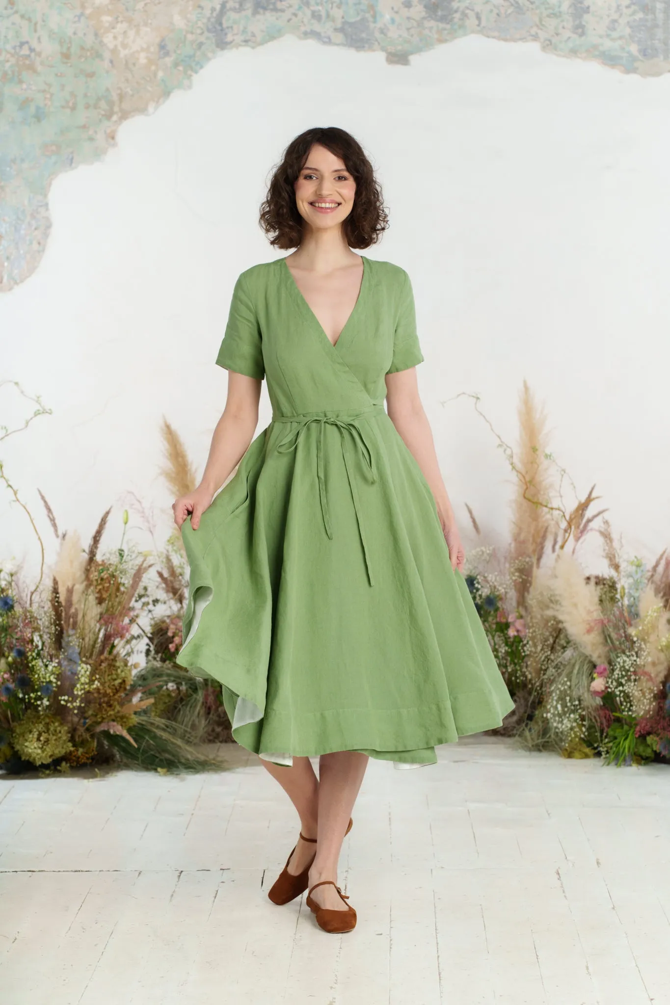 Wrap Dress, Short Sleeve sold by Son de Flor product image thumbnail 2
