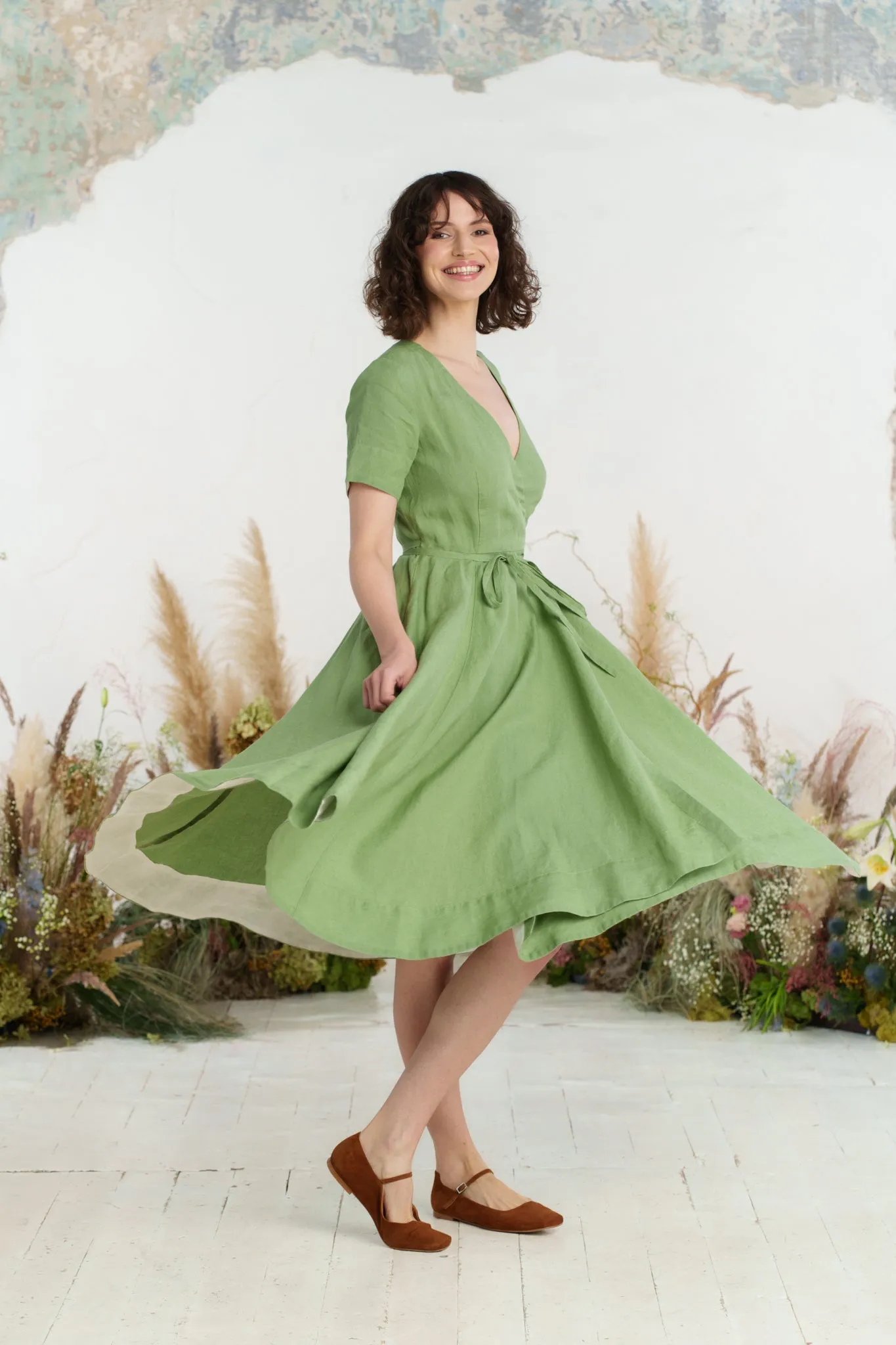 Wrap Dress, Short Sleeve sold by Son de Flor product image thumbnail 4