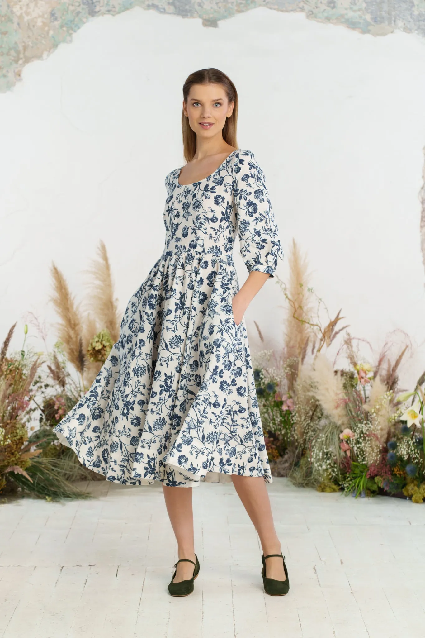 Carmen Dress, 3/4 Sleeve sold by Son de Flor product image thumbnail 4