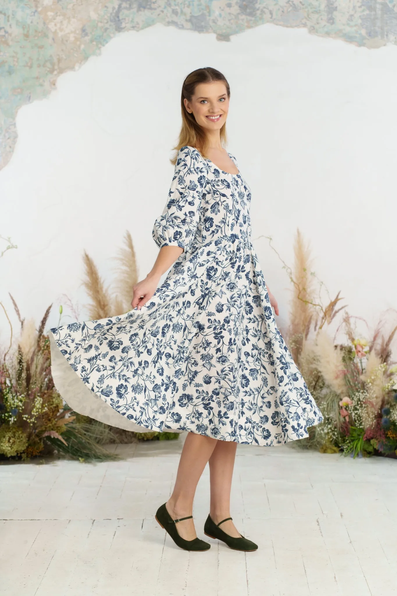 Carmen Dress, 3/4 Sleeve sold by Son de Flor product image thumbnail 2