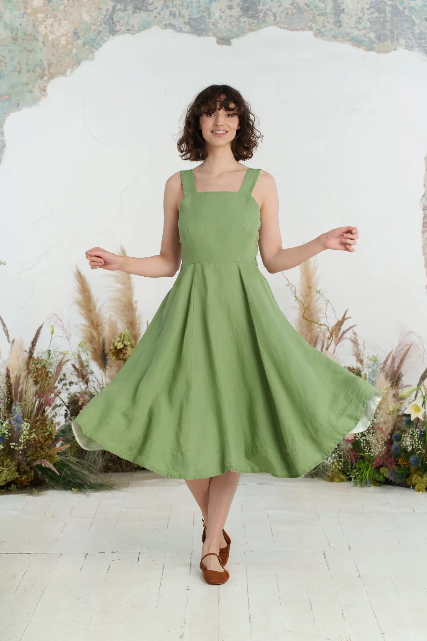 Pinafore Dress, Sleeveless sold by Son de Flor