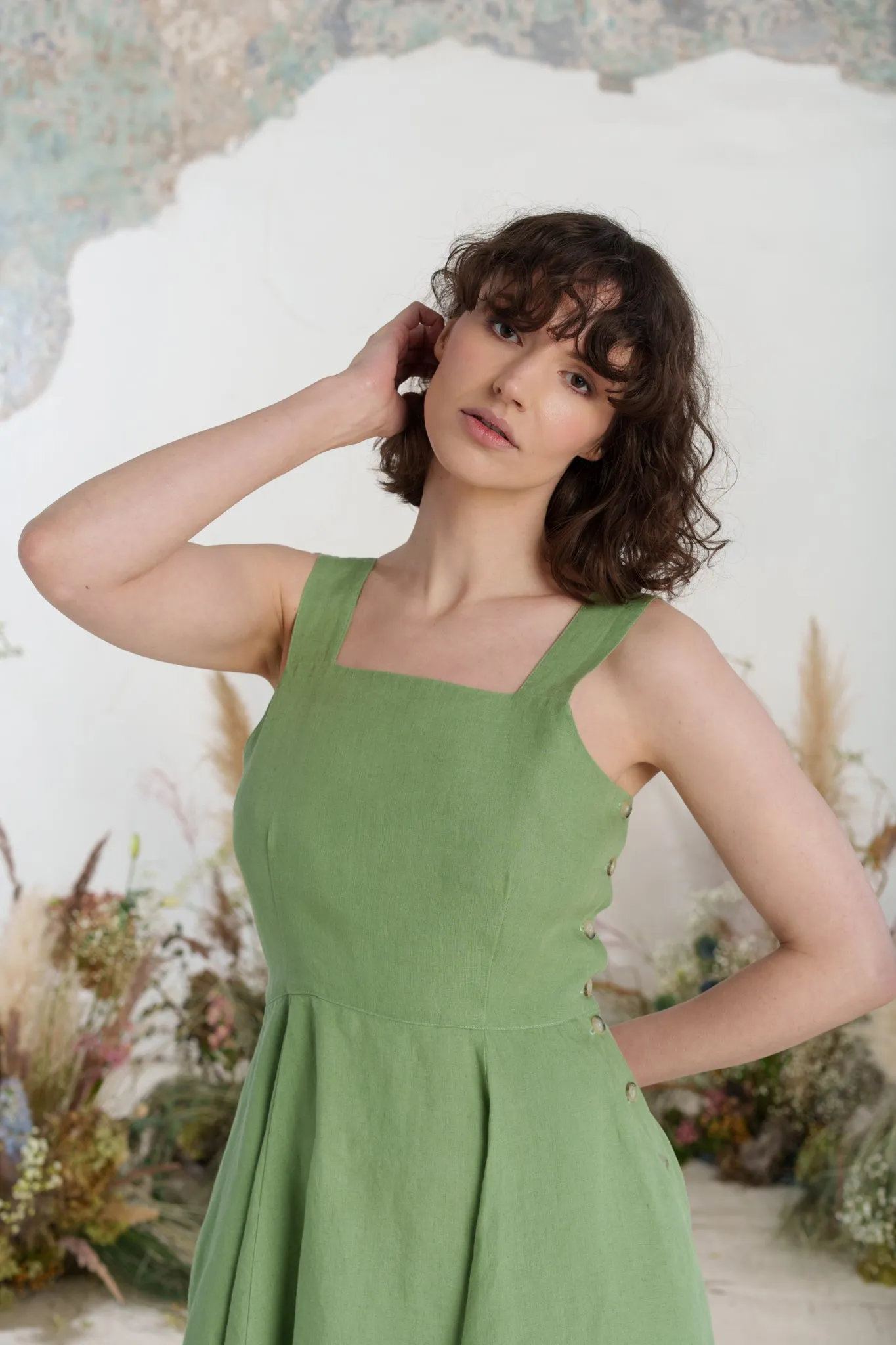 Pinafore Dress, Sleeveless sold by Son de Flor product image thumbnail 3