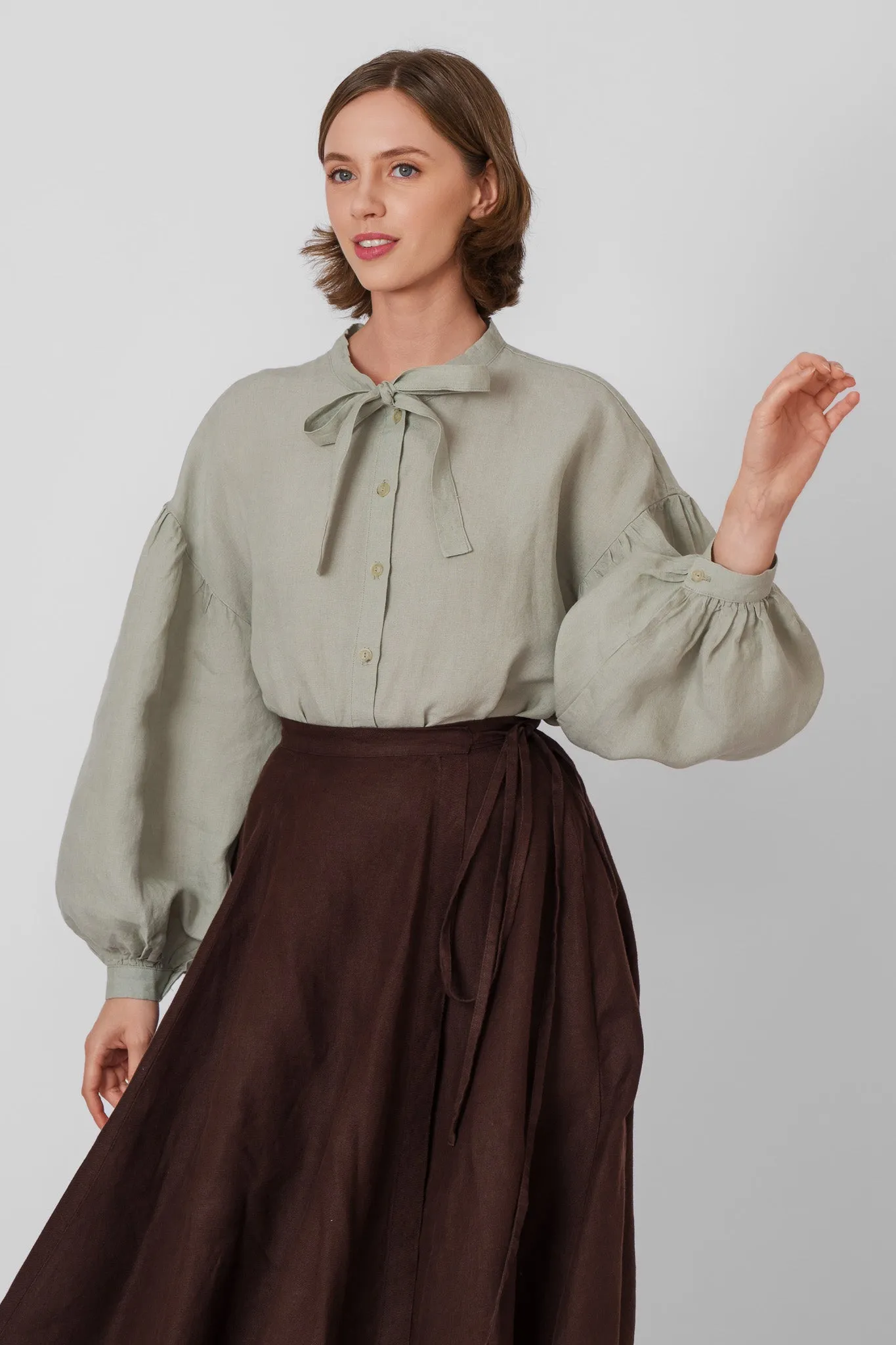 Clementine Shirt, Long Sleeve, Mint sold by Son de Flor product image thumbnail 2